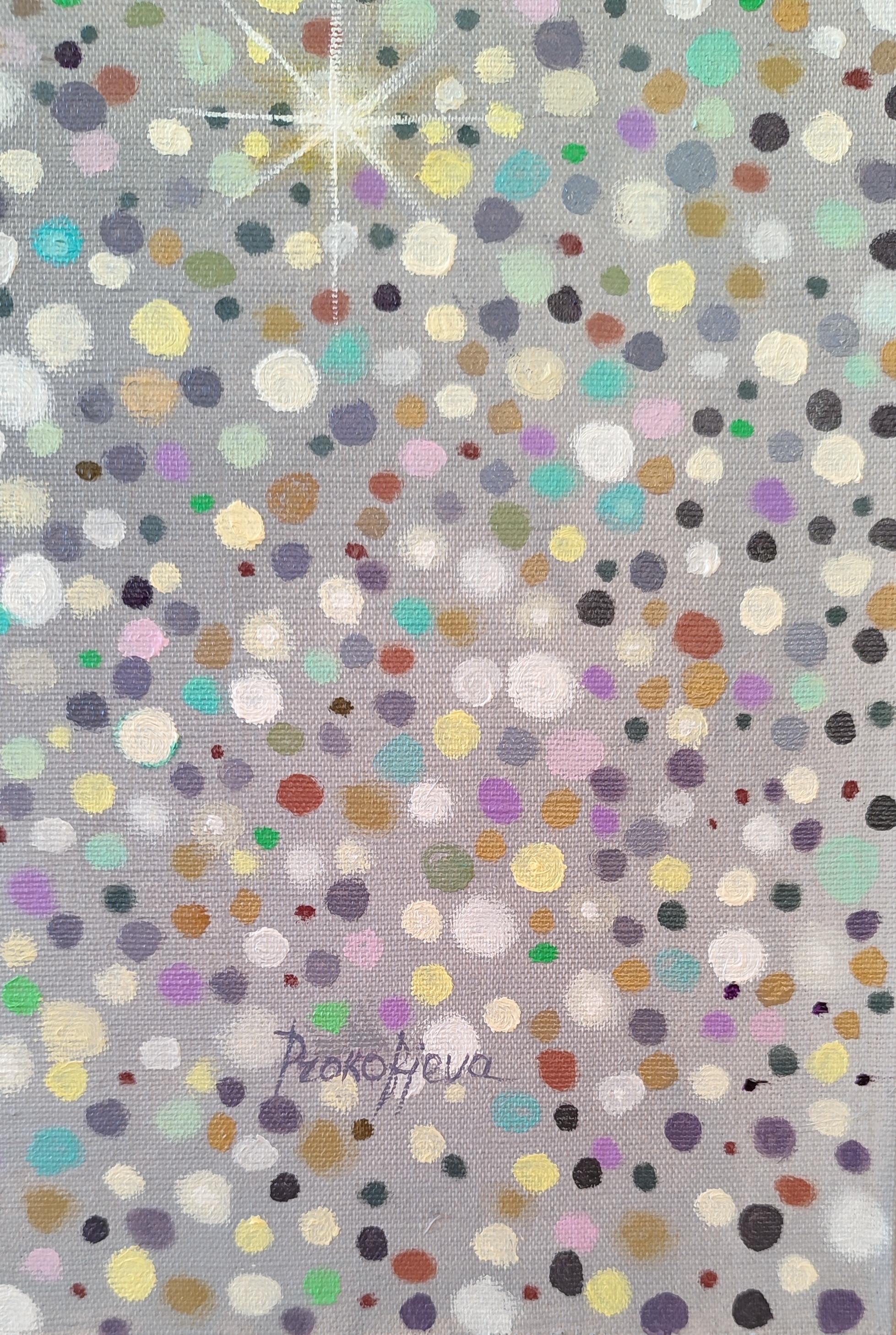 Seelenglanz 2025 Öl auf Leinwand 120x120 cm – Painting von Alyona Prokofjeva