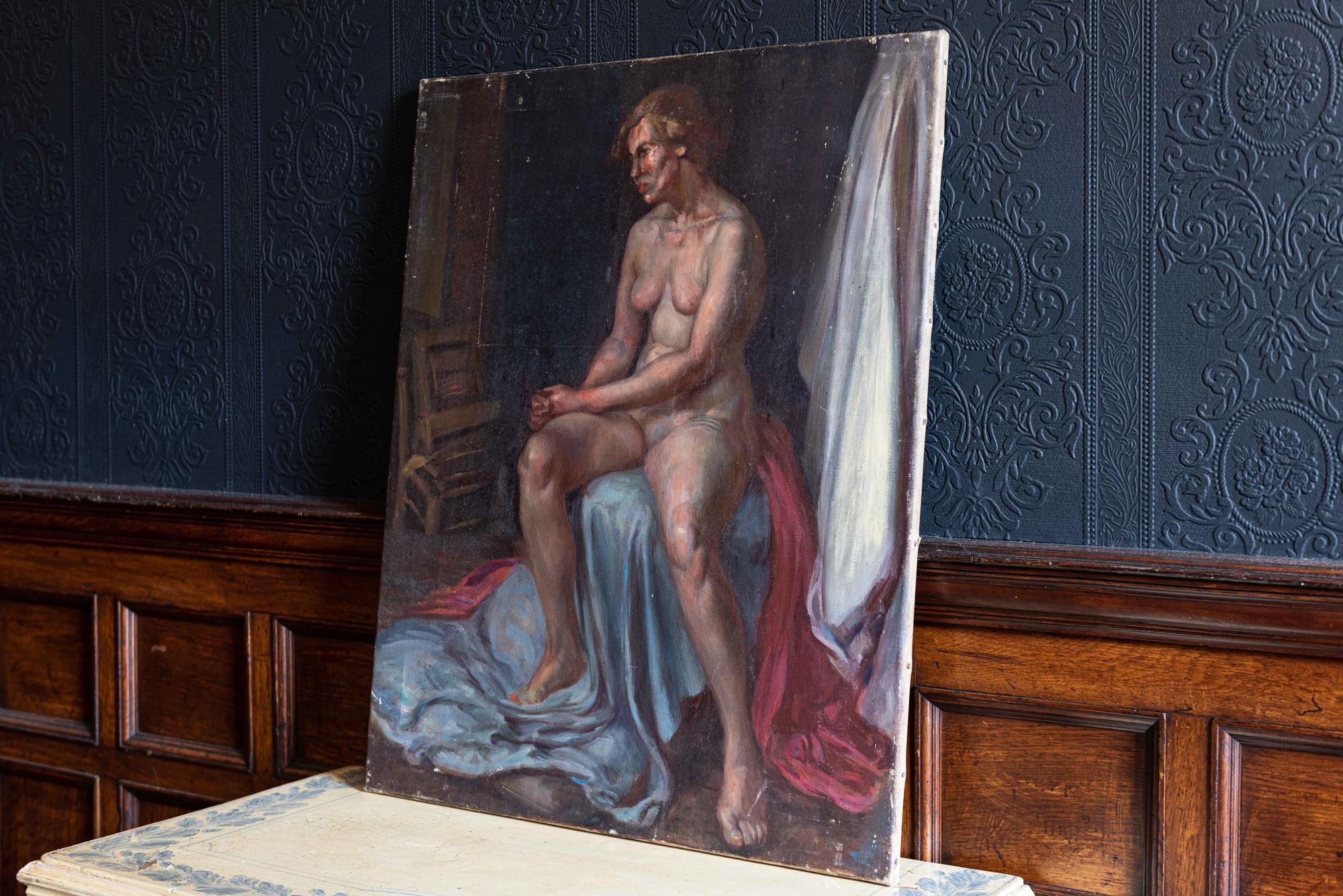 Alys Woodman Pintura al óleo desnuda 