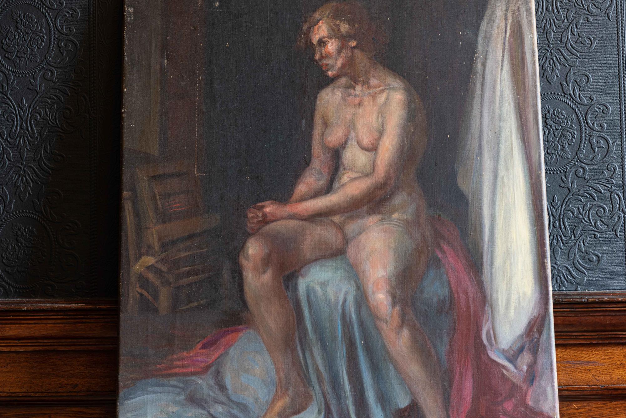 Alys Woodman Pintura al óleo desnuda 