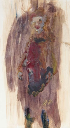 Distemper Painting, Portrait of San Francisco poet Madeline Gleason, Circa 1960s