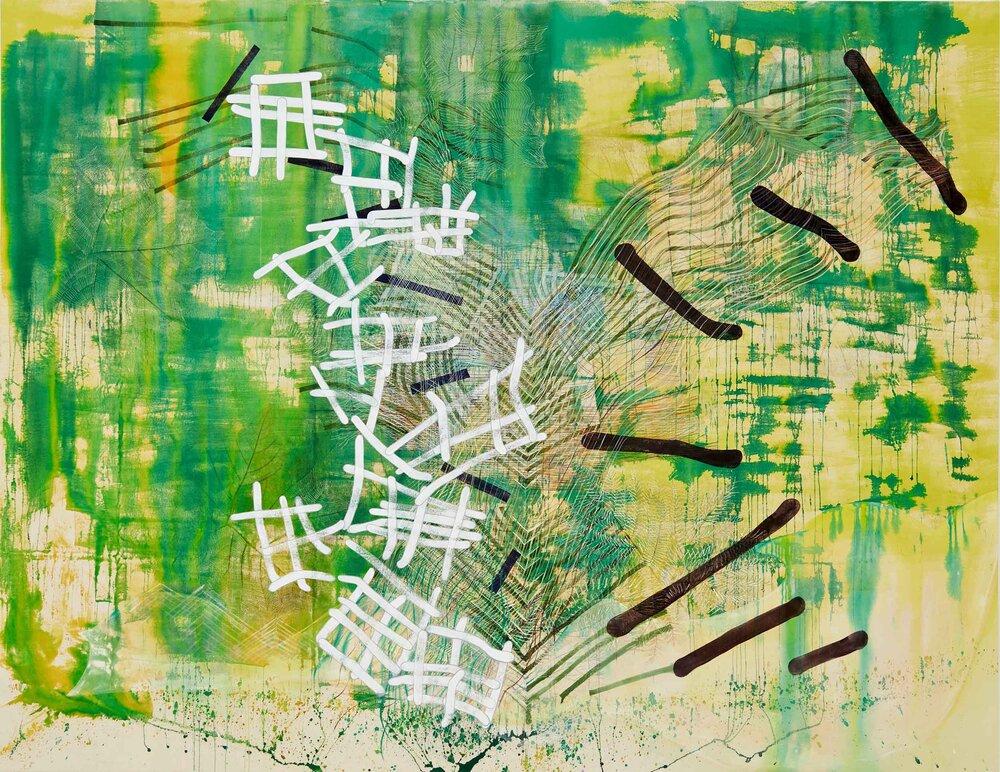 Alyse Rosner Abstract Painting - Into view (verdant)