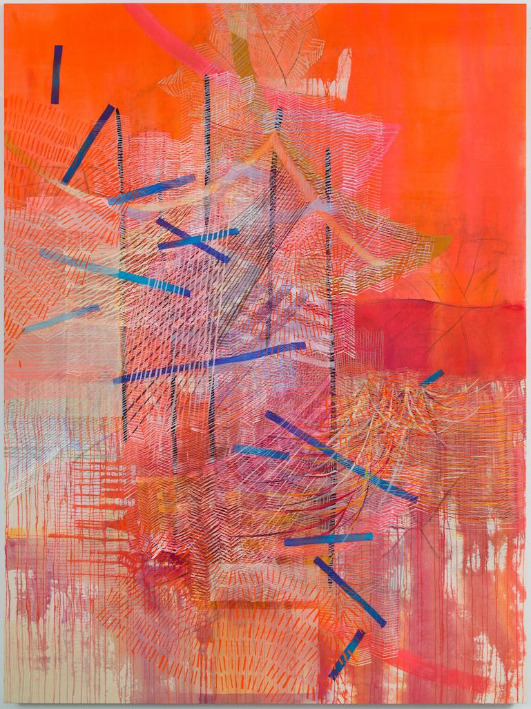 Alyse Rosner Abstract Painting - Lilt (orange)
