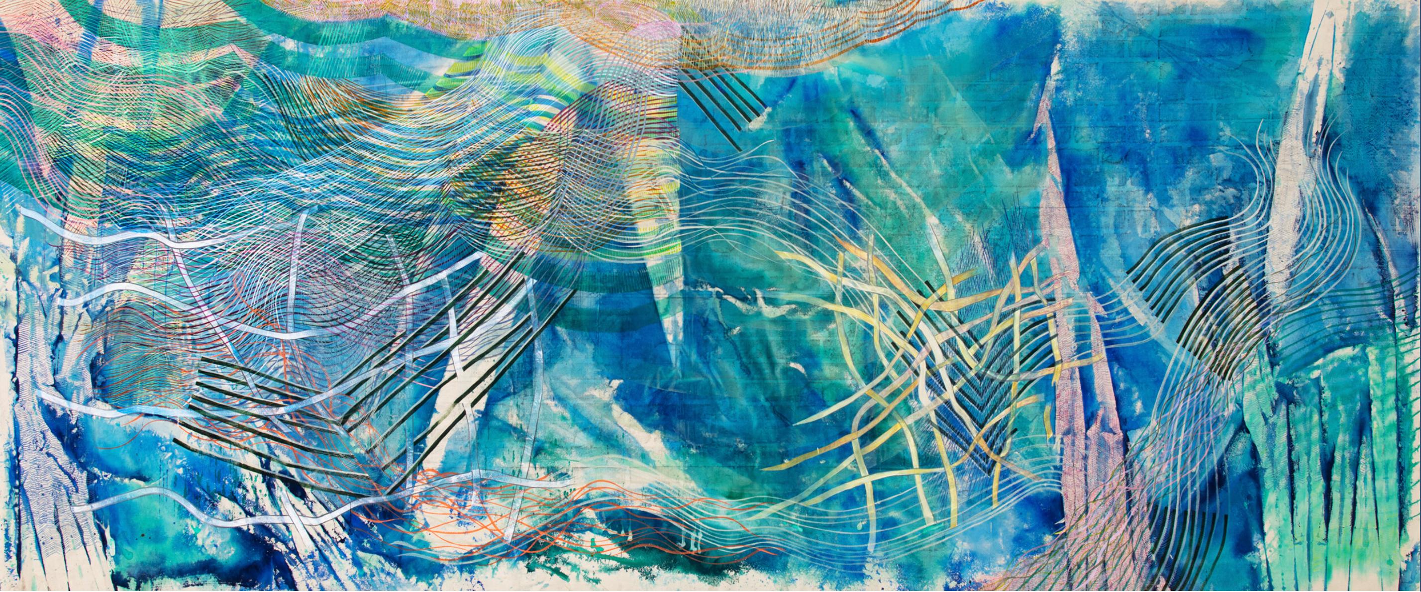 Alyse Rosner Abstract Painting - Oceanic