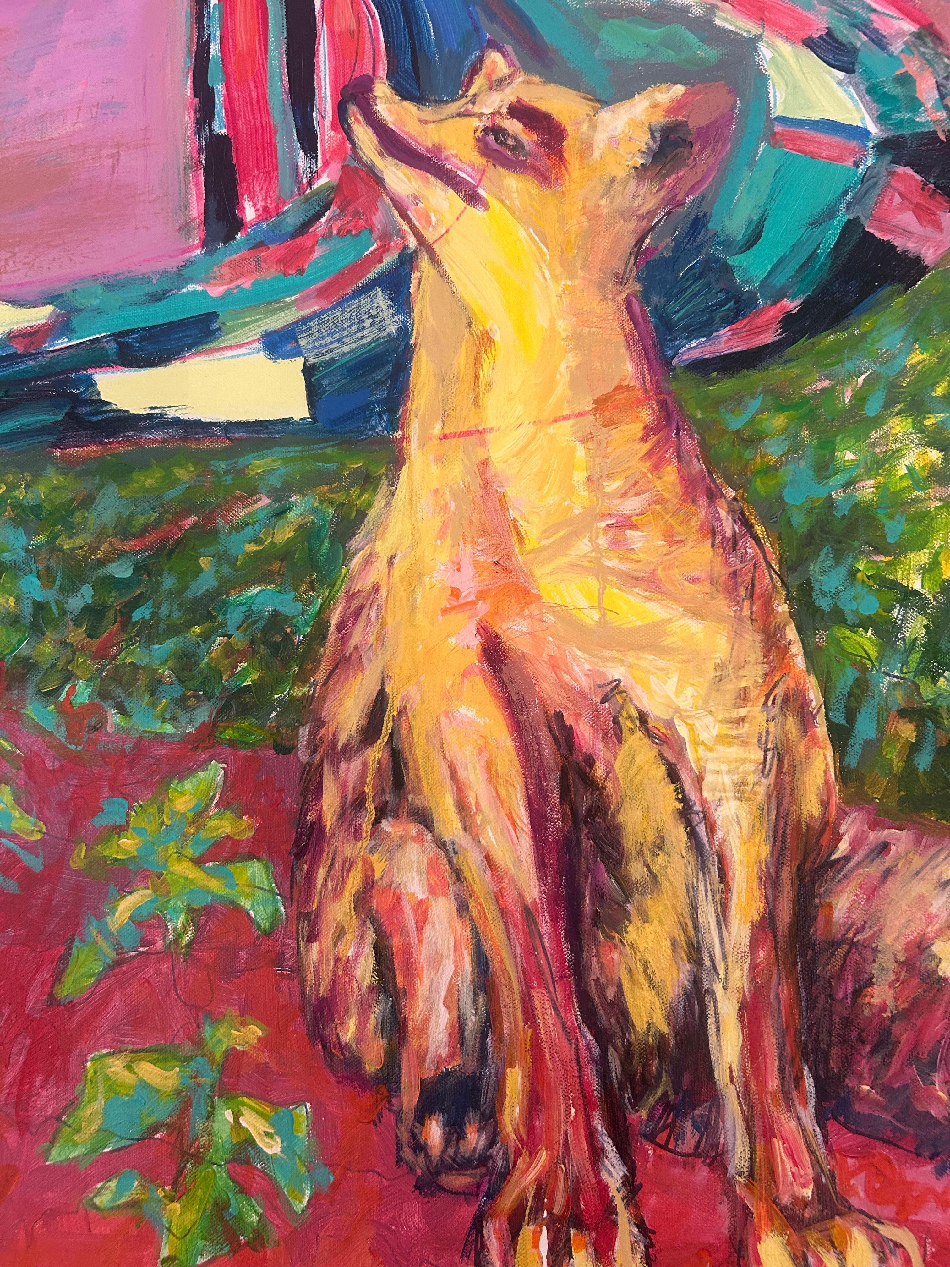 Pittura di animali colorati: Le avventure della volpe paffuta - Animal Painting Marrone di Alysha Grace Marko