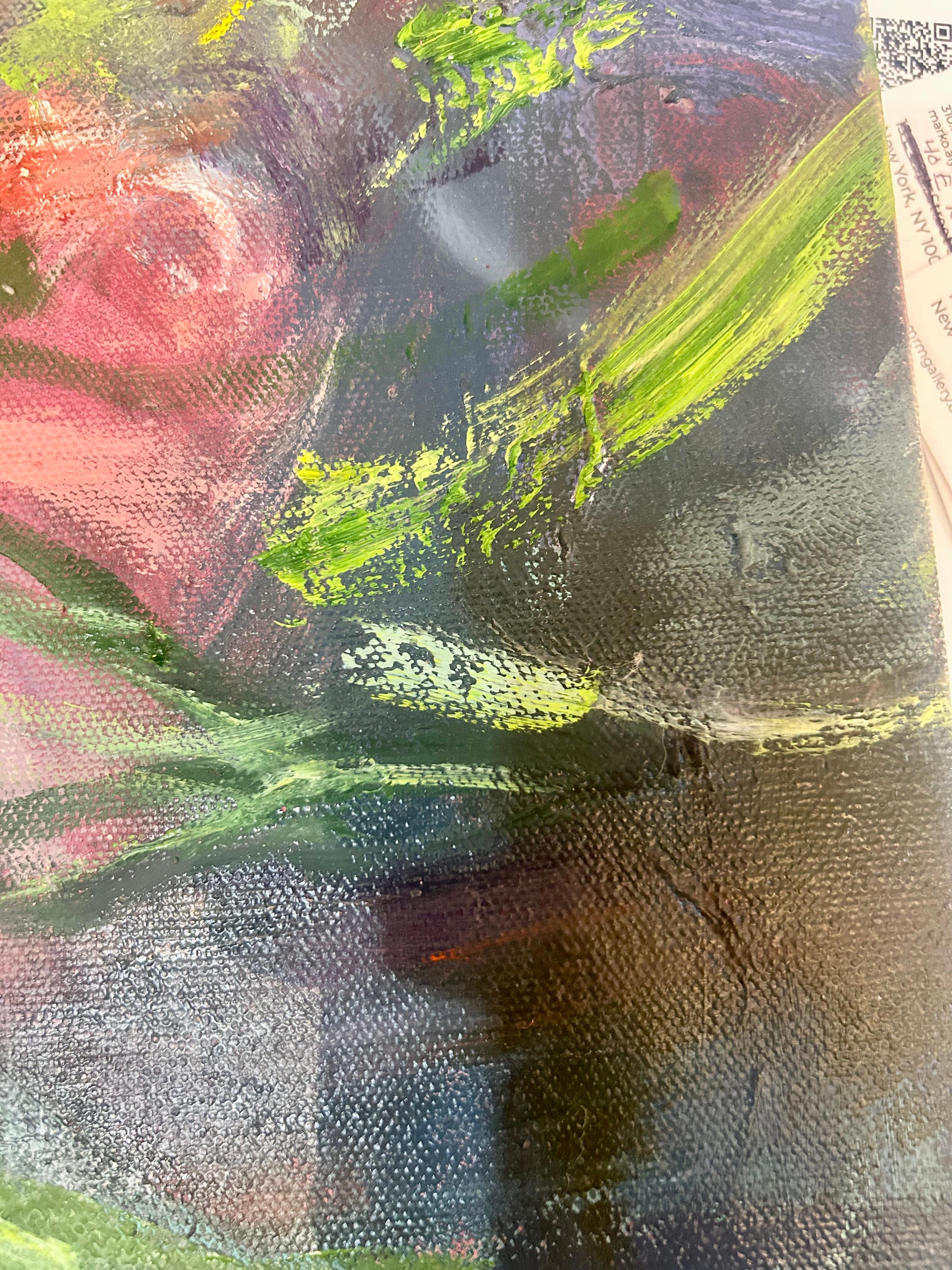 Pintura floral abstracta contemporánea, Eterna - Painting de Alysha Grace Marko