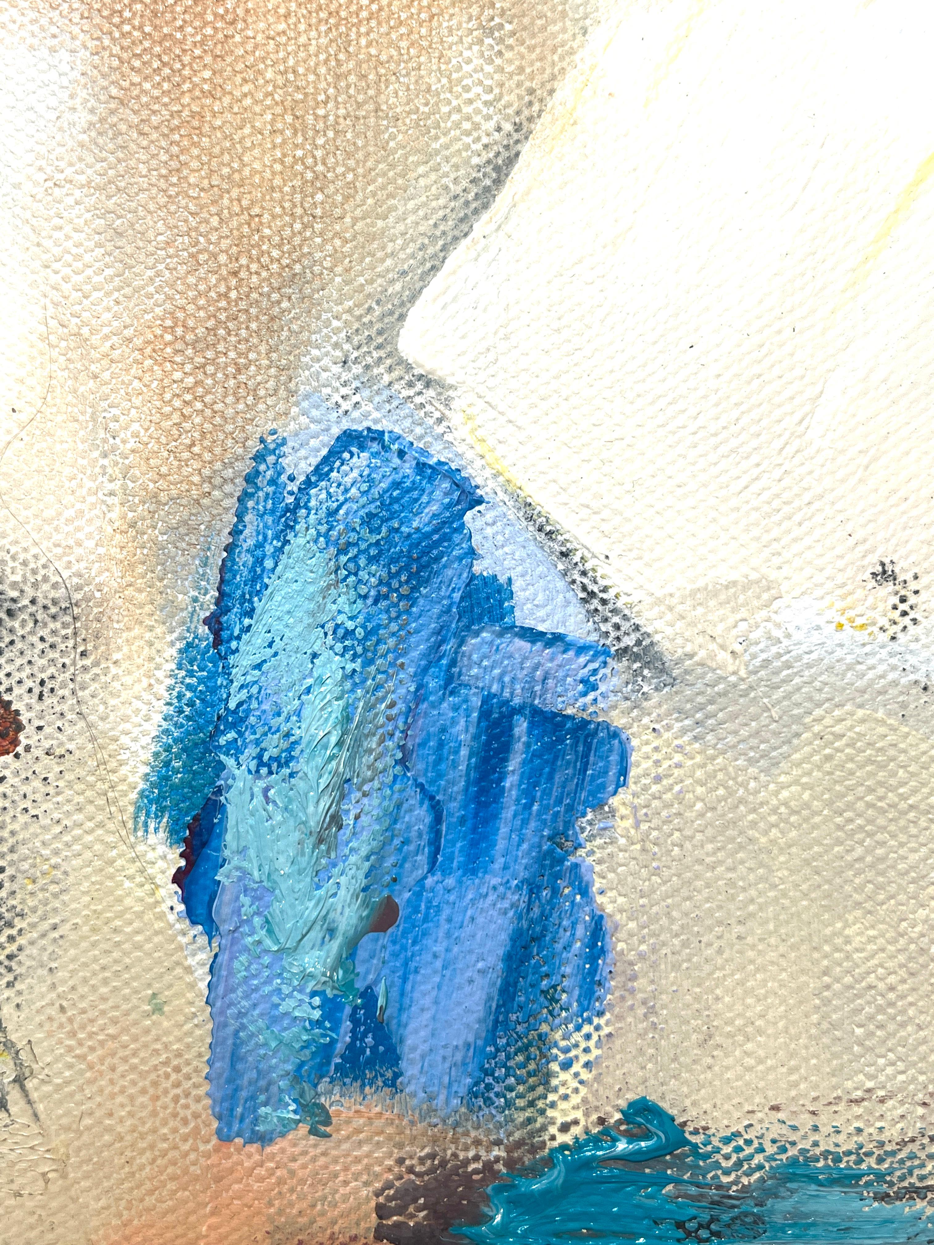 Come le ali di una colomba: pittura astratta contemporanea, acrilico e carboncino - Painting di Alysha Grace Marko