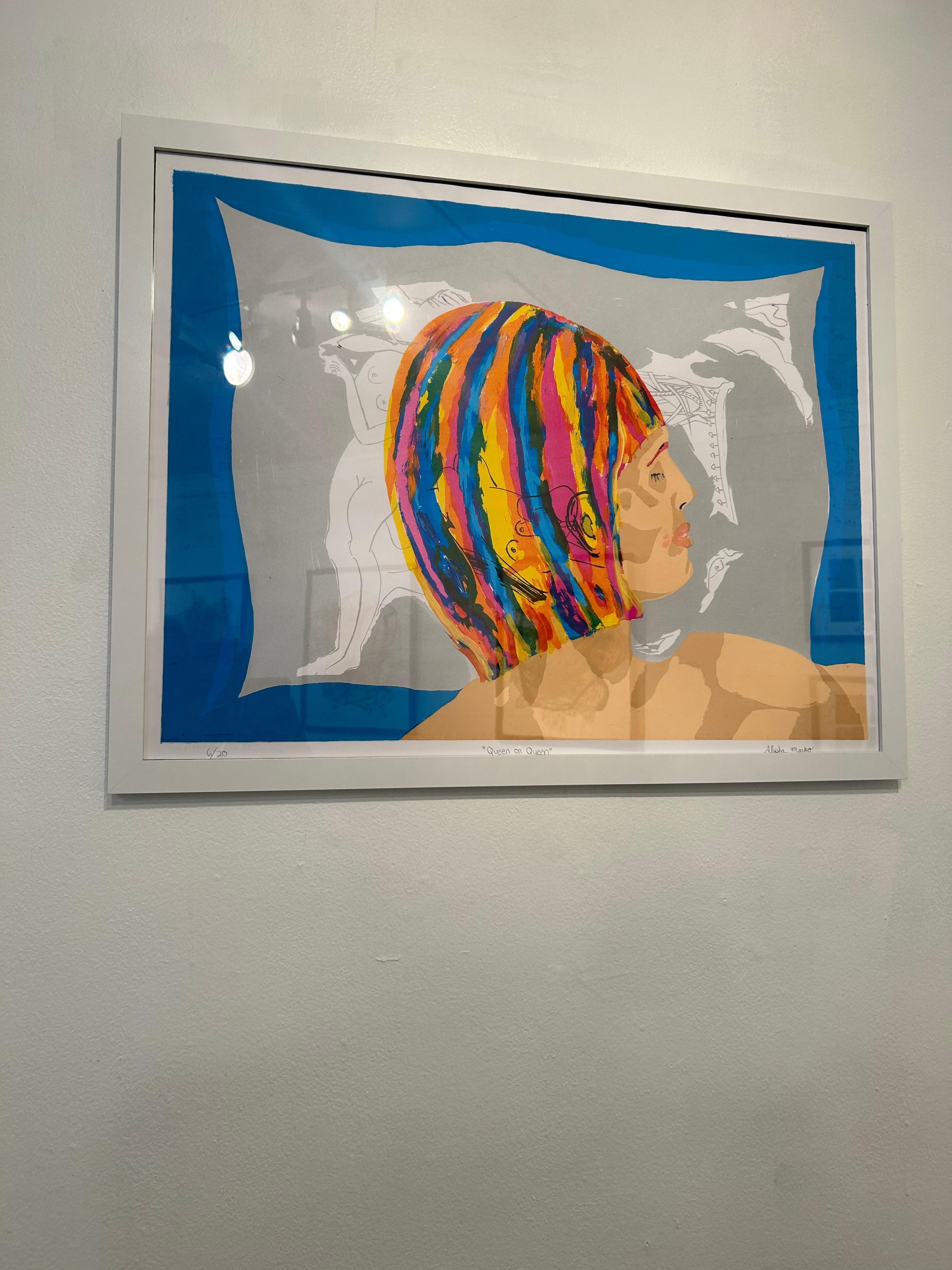 Serigrafia su carta in edizione limitata, Queen on Queen . 6 di 20 - Painting di Alysha Grace Marko