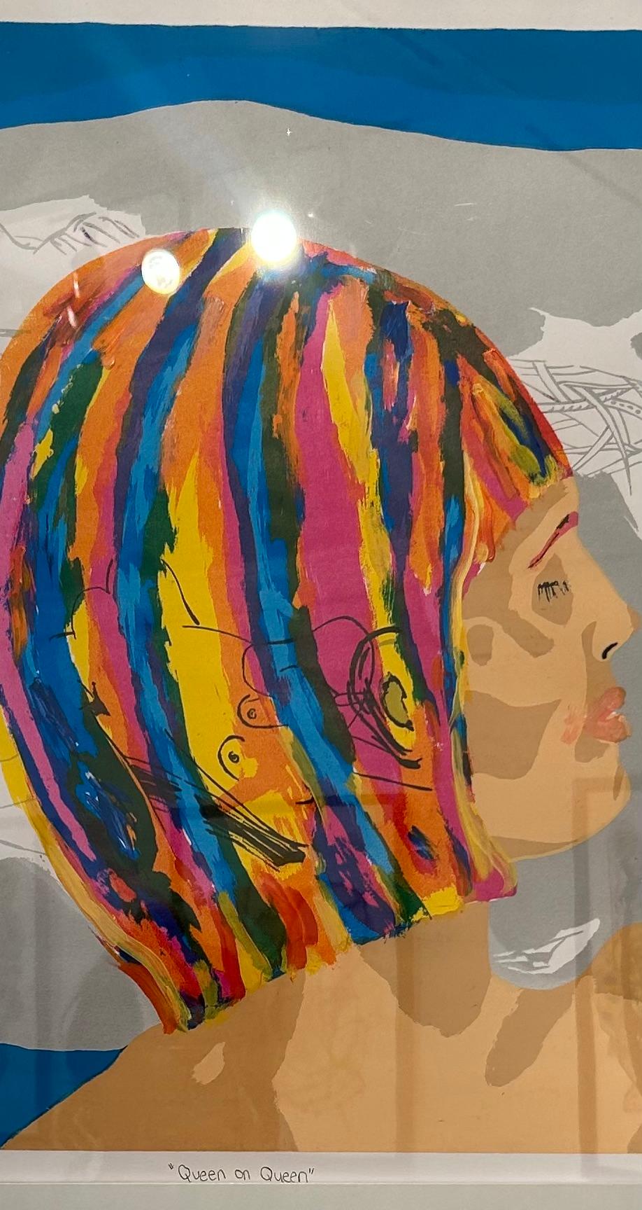 Serigrafia su carta in edizione limitata, Queen on Queen . 6 di 20 - Painting Futurista di Alysha Grace Marko