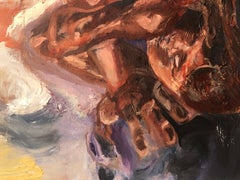 Neutral Abstract Painting on Canvas: A Rodin in the Sun