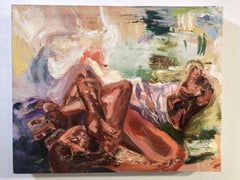 Quadro astratto neutro su tela: Un Rodin al sole