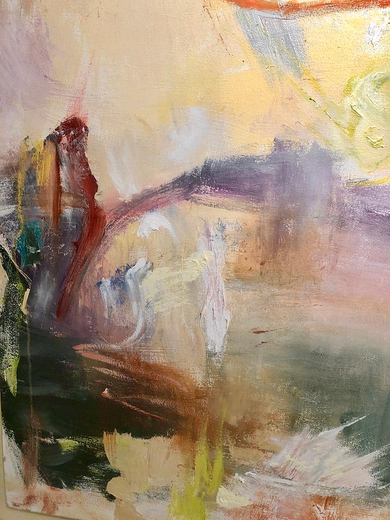 Cheval sauvage. Peinture à l'huile abstraite expressionniste contemporaine, palette de pastels - Abstrait Painting par Alysha Grace Marko