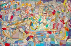 Candyland: Large Contemporary Abstract Figurative Painting