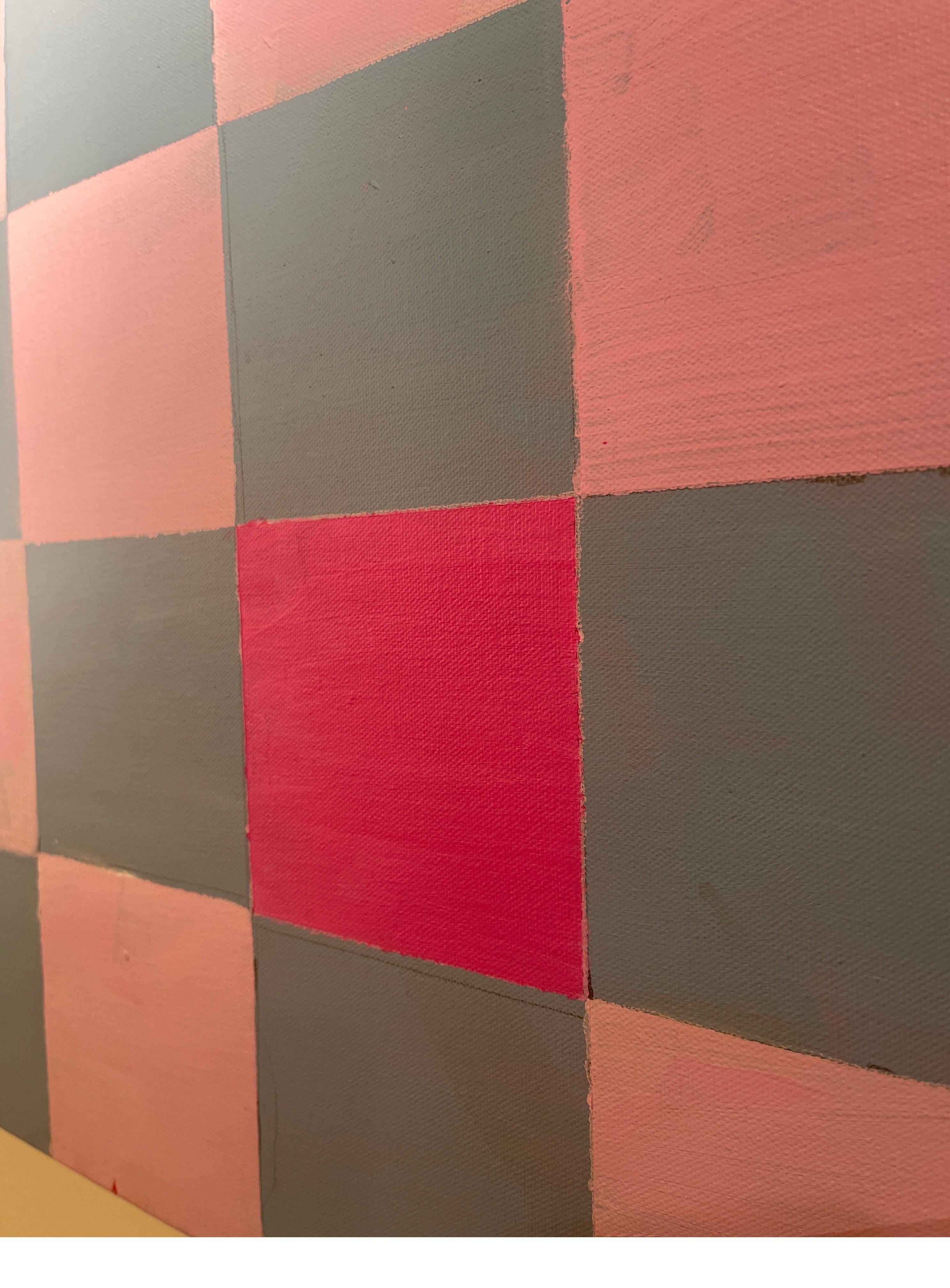 3D D3 (2): Pittura astratta contemporanea/scultura su tela e Wood, acrilico in vendita 3