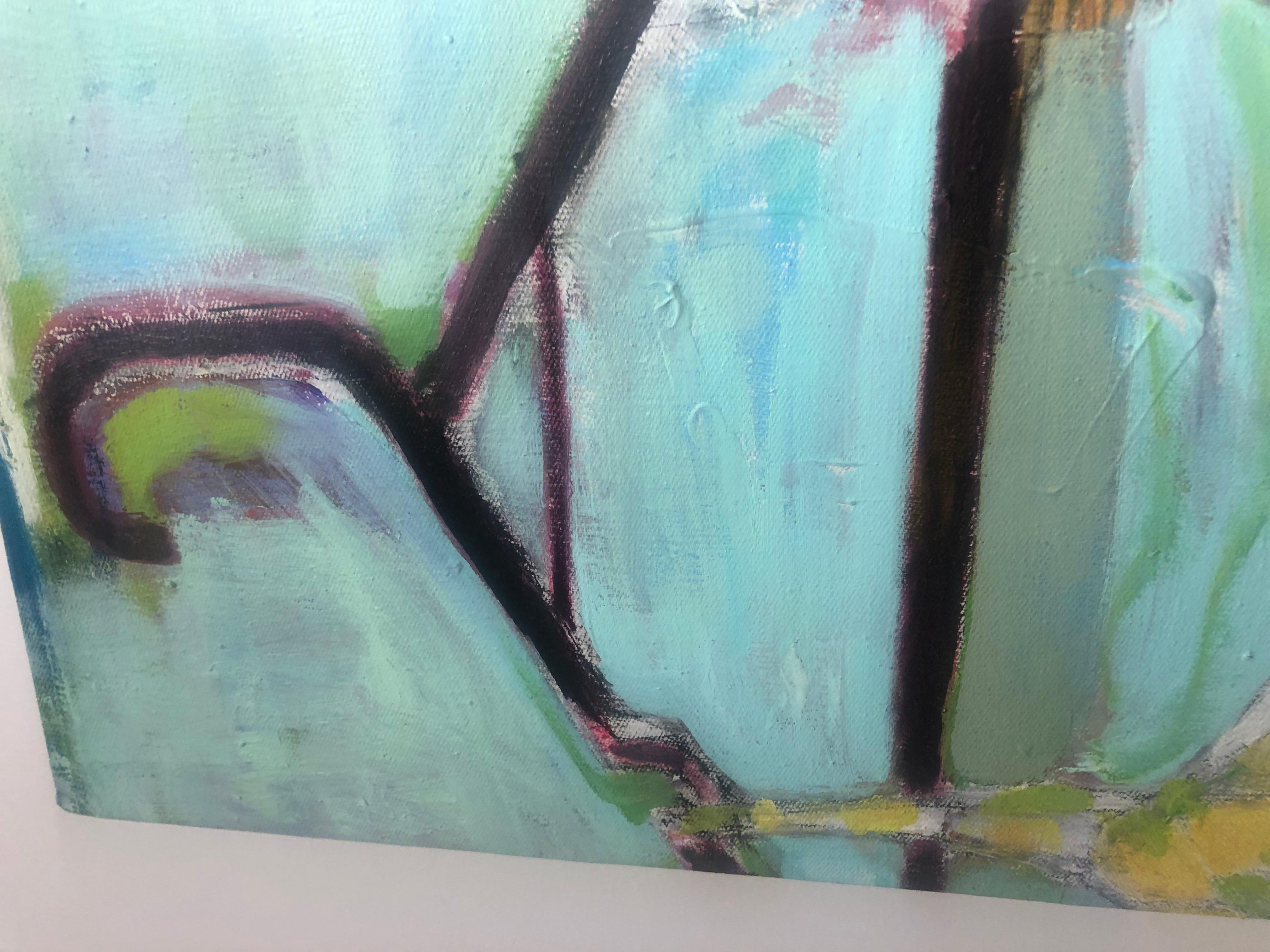 Una cosa codiciada: pintura figurativa abstracta contemporánea de colores vibrantes - Painting Contemporáneo de Alysha Grace Marko