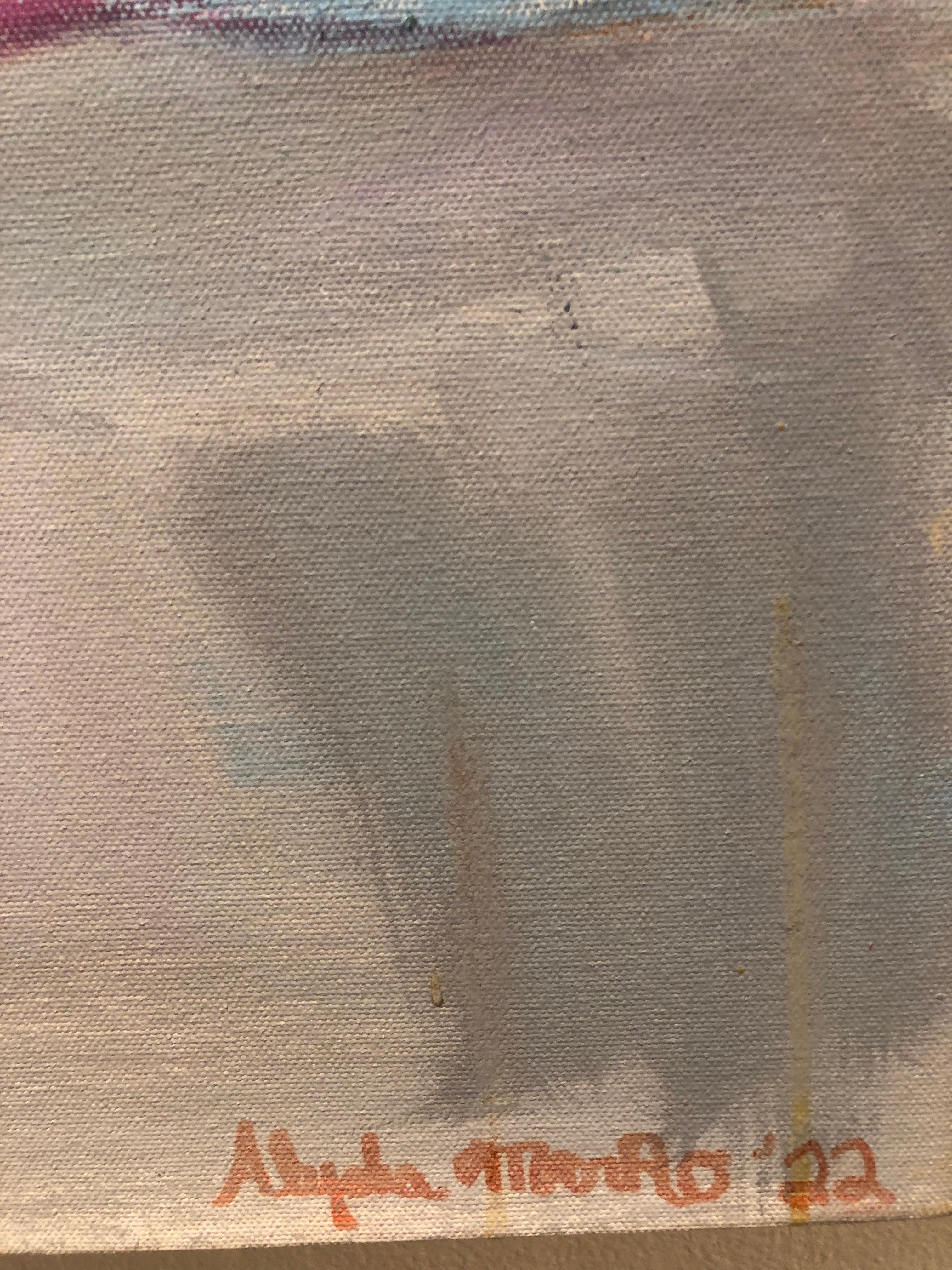 Don't Look Back. figurative oil painting of nude woman contemporary laying down For Sale 2