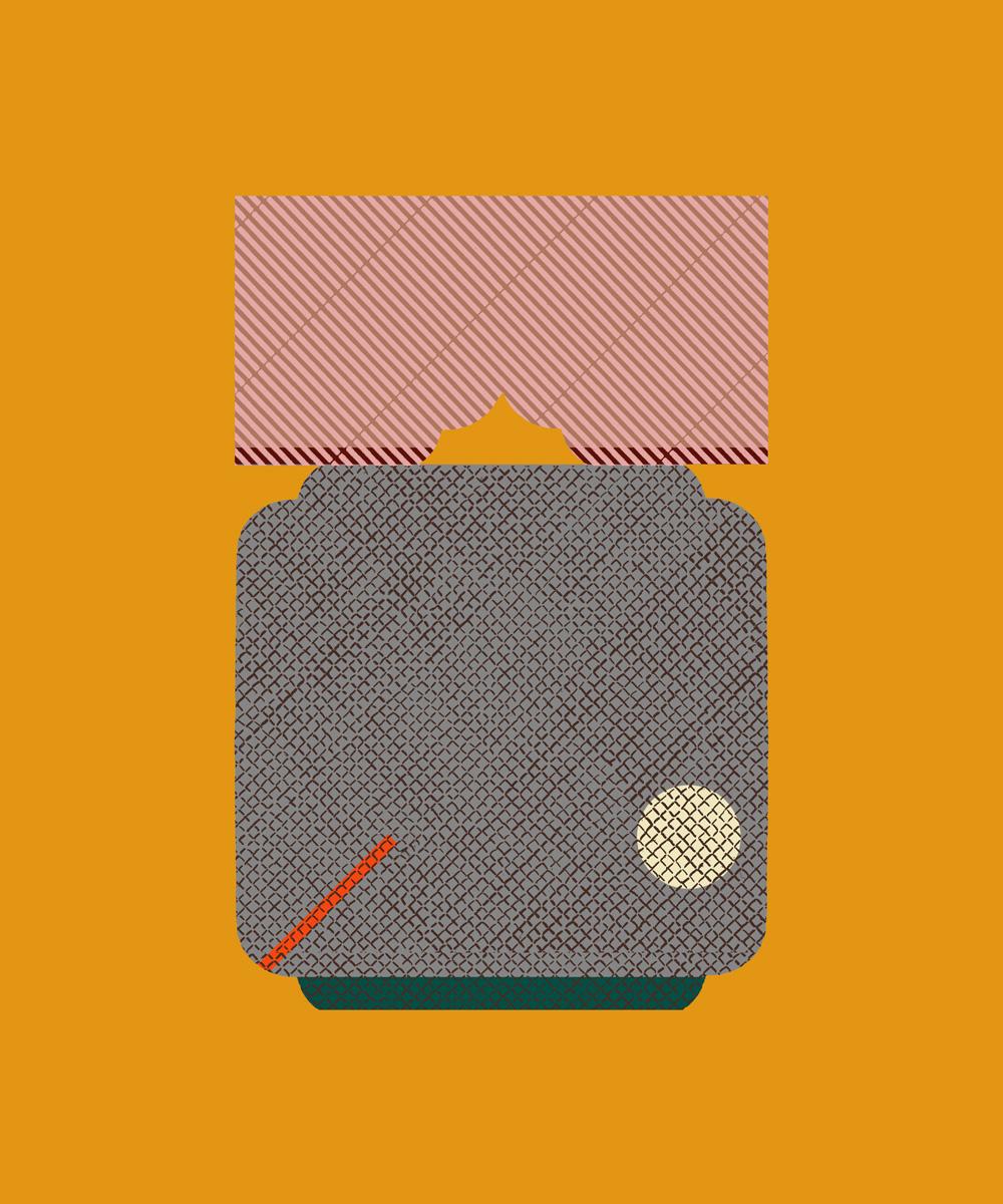 Alyson Fox Abstract Print - Grandma's Lamp