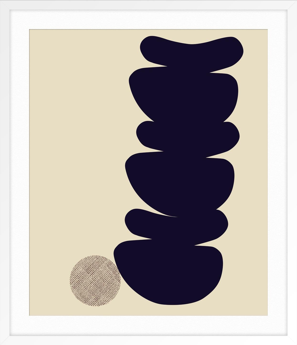 Ikebana 2 - White Abstract Print by Alyson Fox
