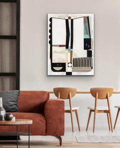 "From an Unknown Horizon" Abstract Painting- Art Deco, mid century modern