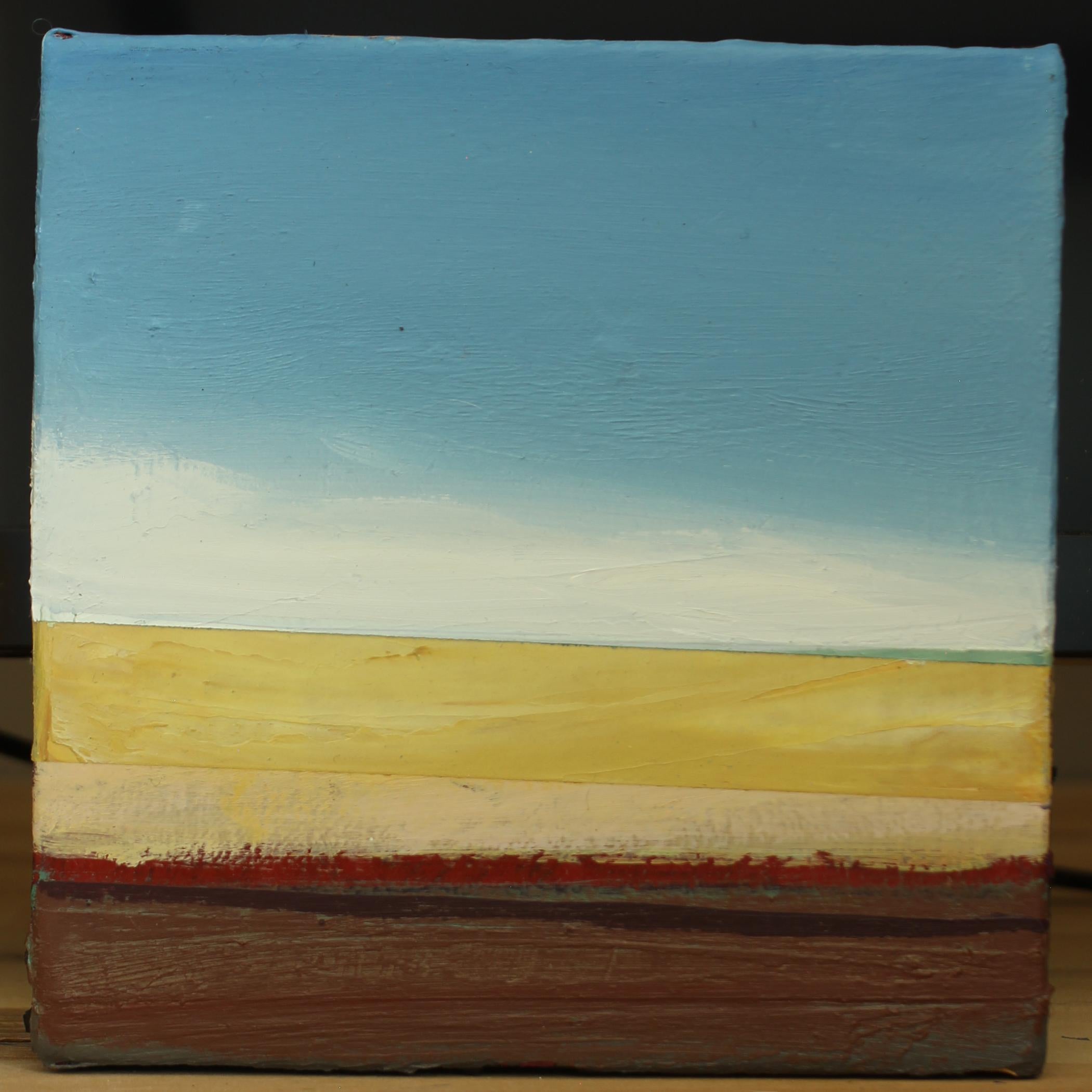 A Little Distance 10-18 - Brown Landscape Painting by Alyson Kinkade