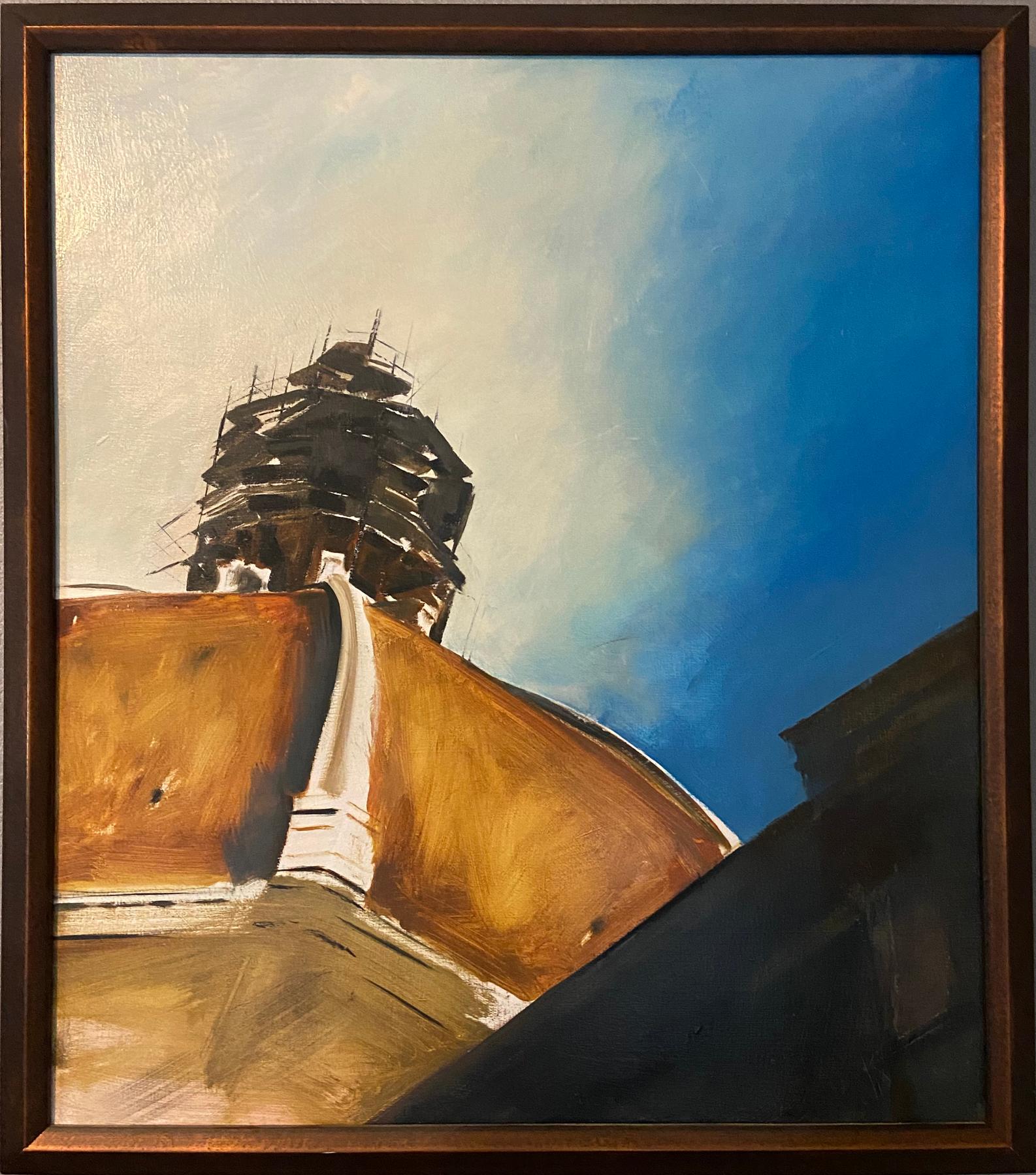 Florencia: Andamio del Duomo - Abstract Painting Negro de Alyson Kinkade