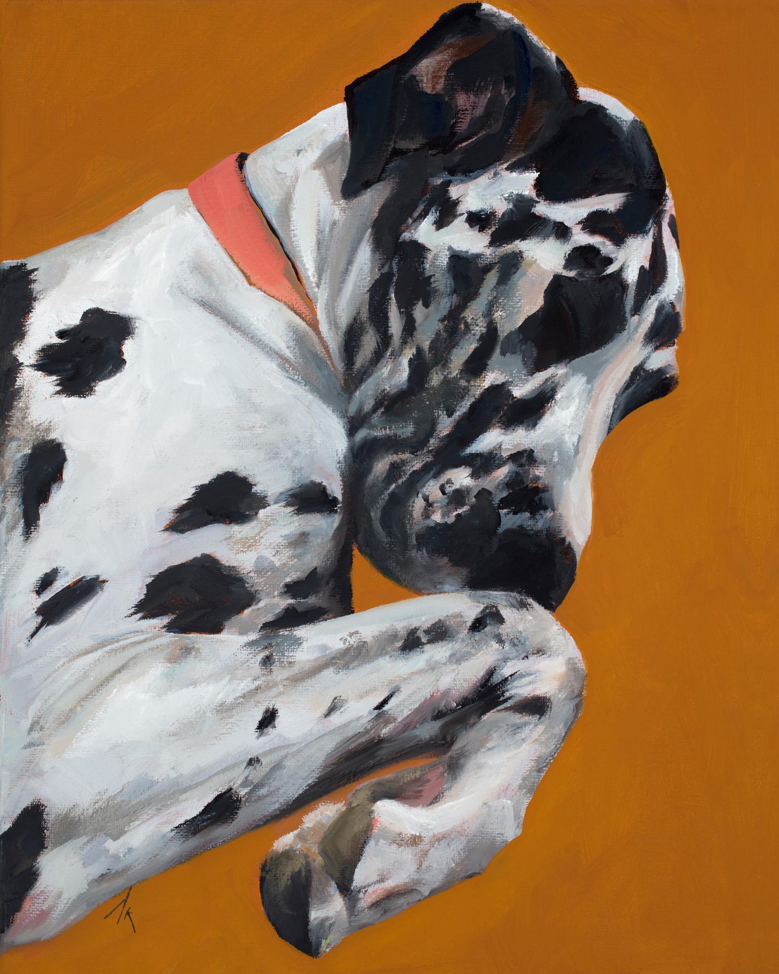 Alyson Kinkade Portrait Painting - Happiness Is... a Harlequin Dane