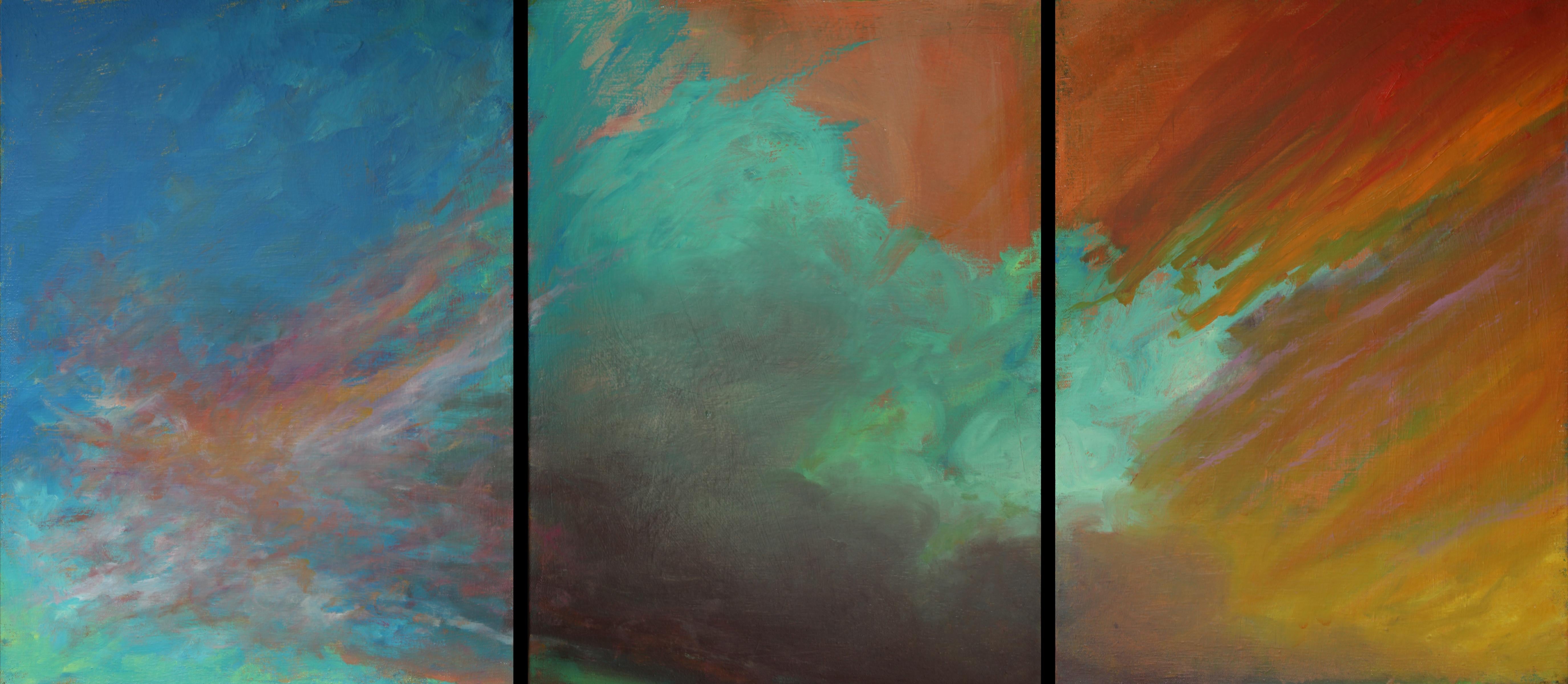 Alyson Kinkade Landscape Painting - Limitless Triptych