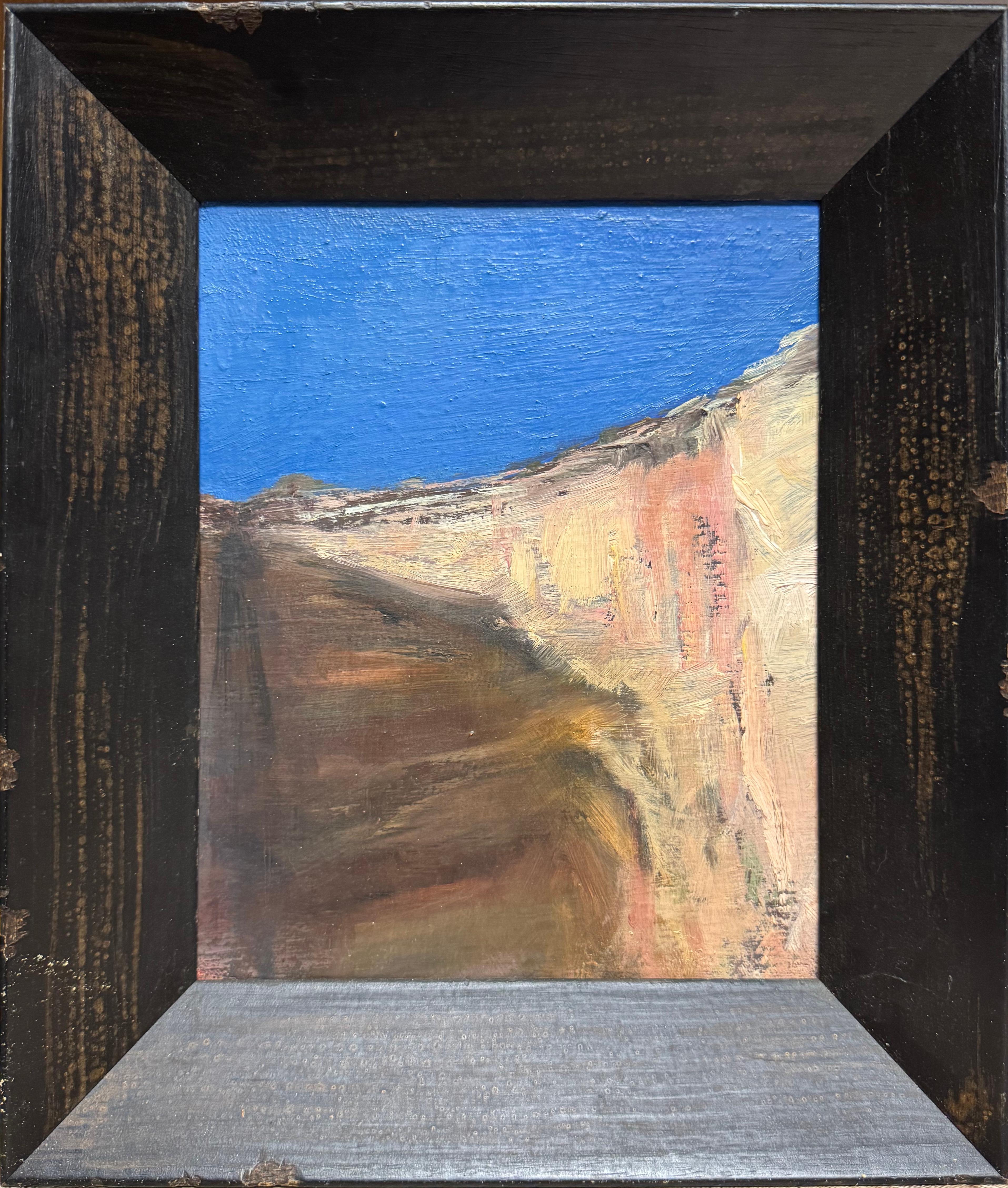 Alyson Kinkade Abstract Painting - Near Ghost Ranch: Echo Amphitheatre, 10x8" oil on canvas