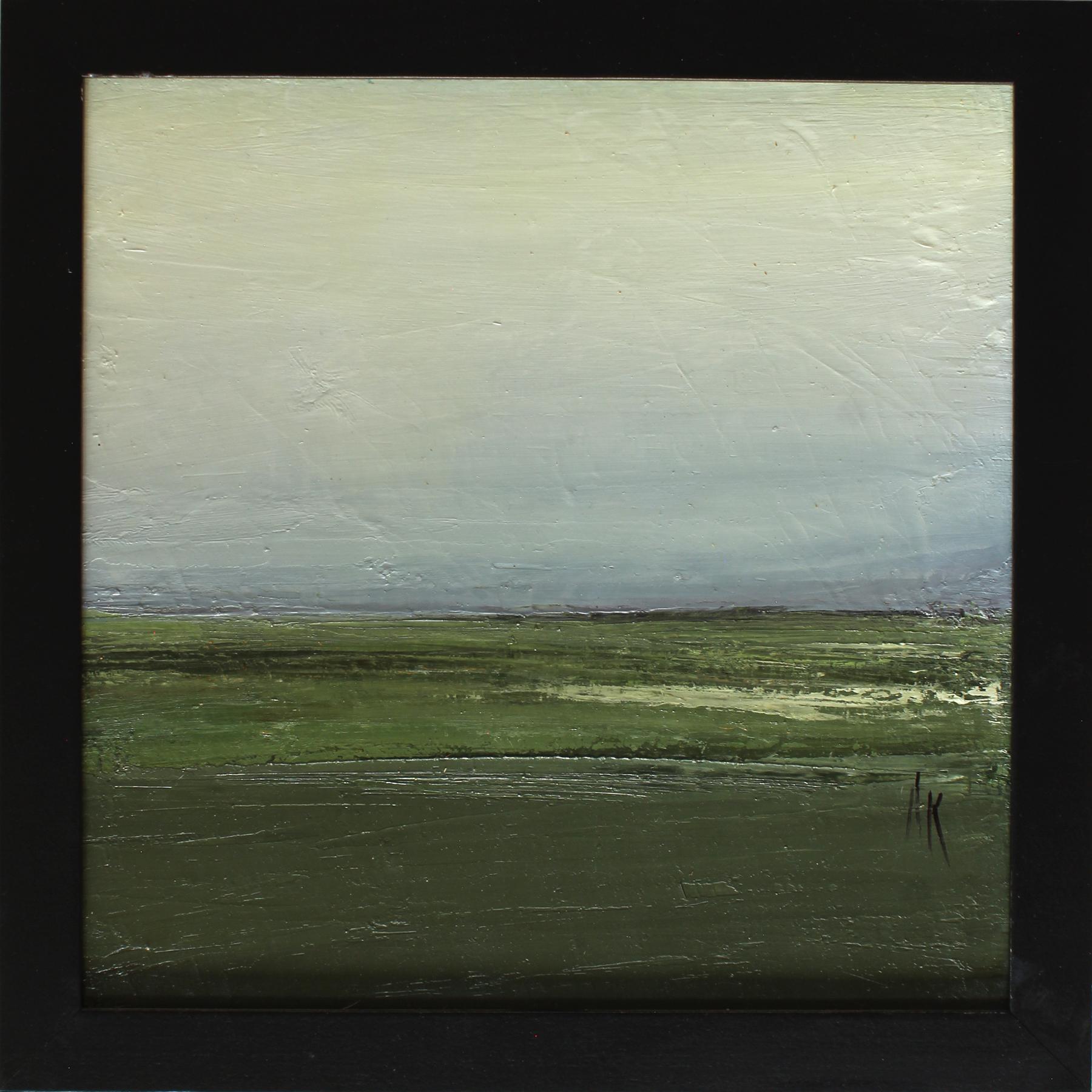 Alyson Kinkade Landscape Painting - Subdue, 10x10" oil on linen