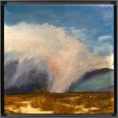 Vaste, étude sur l'éclatement des nuages de neige, peinture à l'huile 12x12