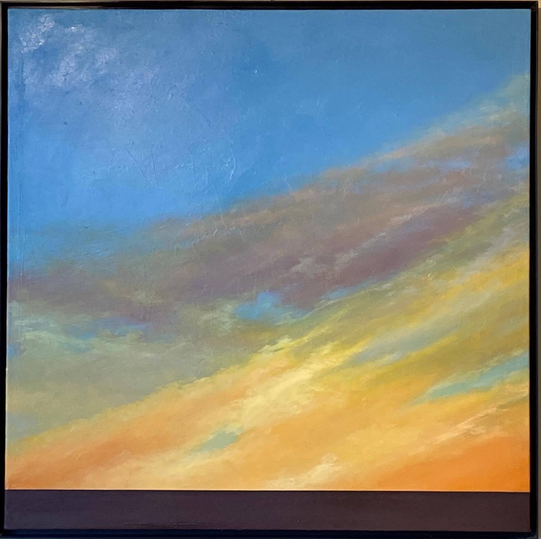 Alyson Kinkade Abstract Painting - Vast, Sunrise Colorado Plains