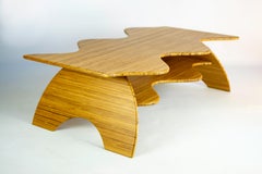Wiggle coffee table in bamboo with natural oil finish