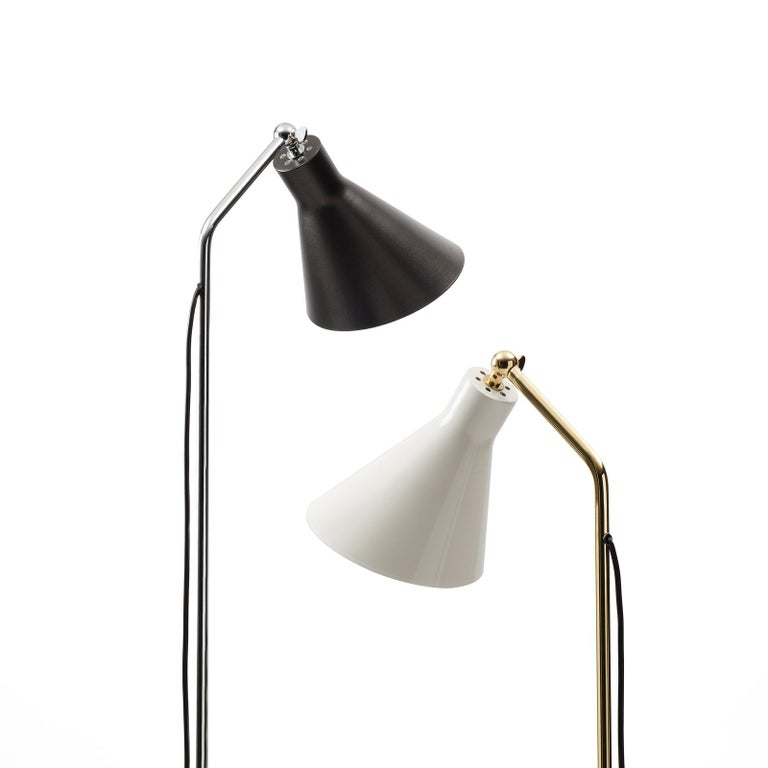 Alzabile Chrome Gray and Black Floor Lamp by Ignazio Alzabile Chrome Gray and Black Floor Lamp by Ignazio