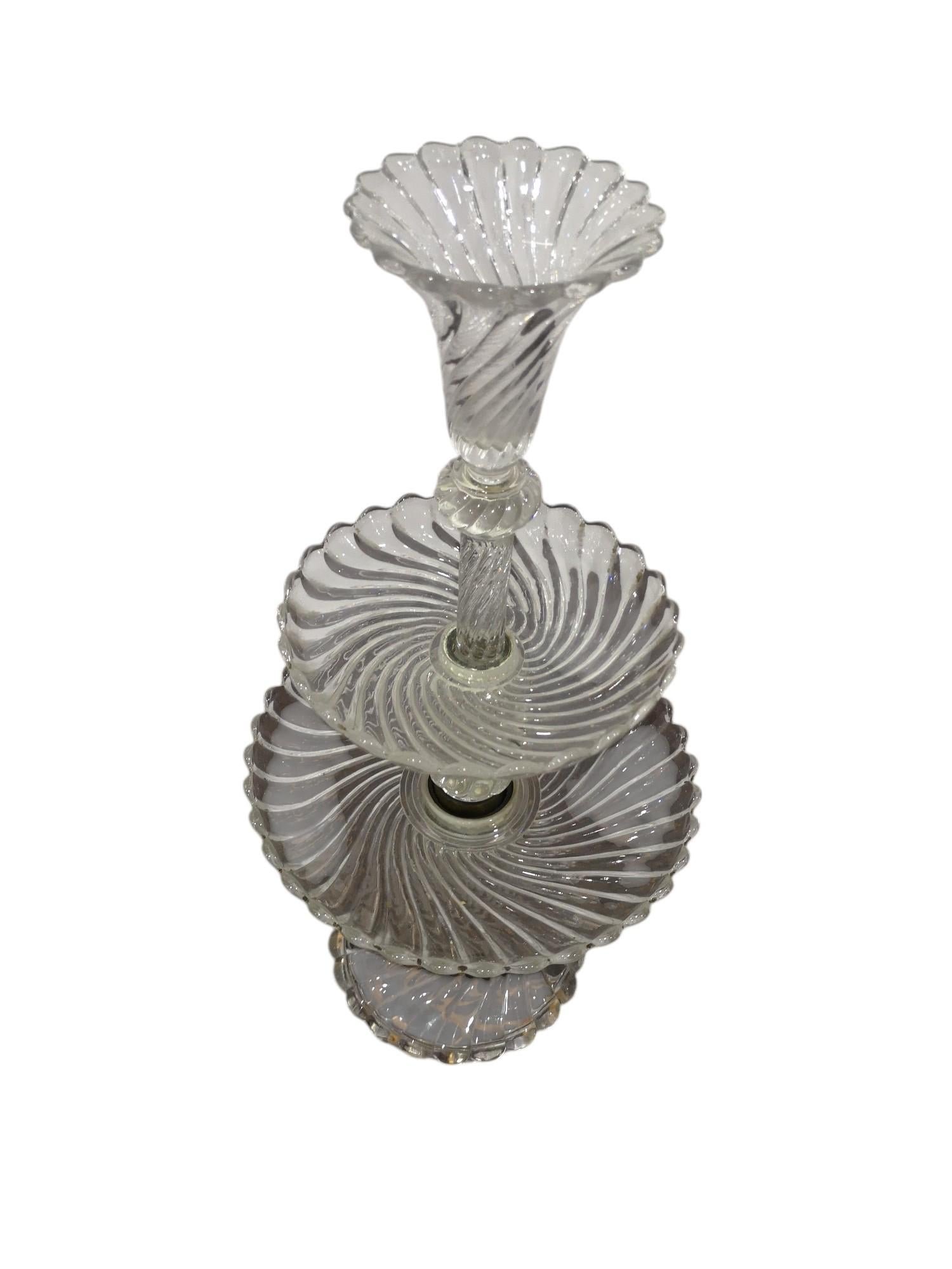 1920er Baccarat-Kristall-Säule im Angebot 1
