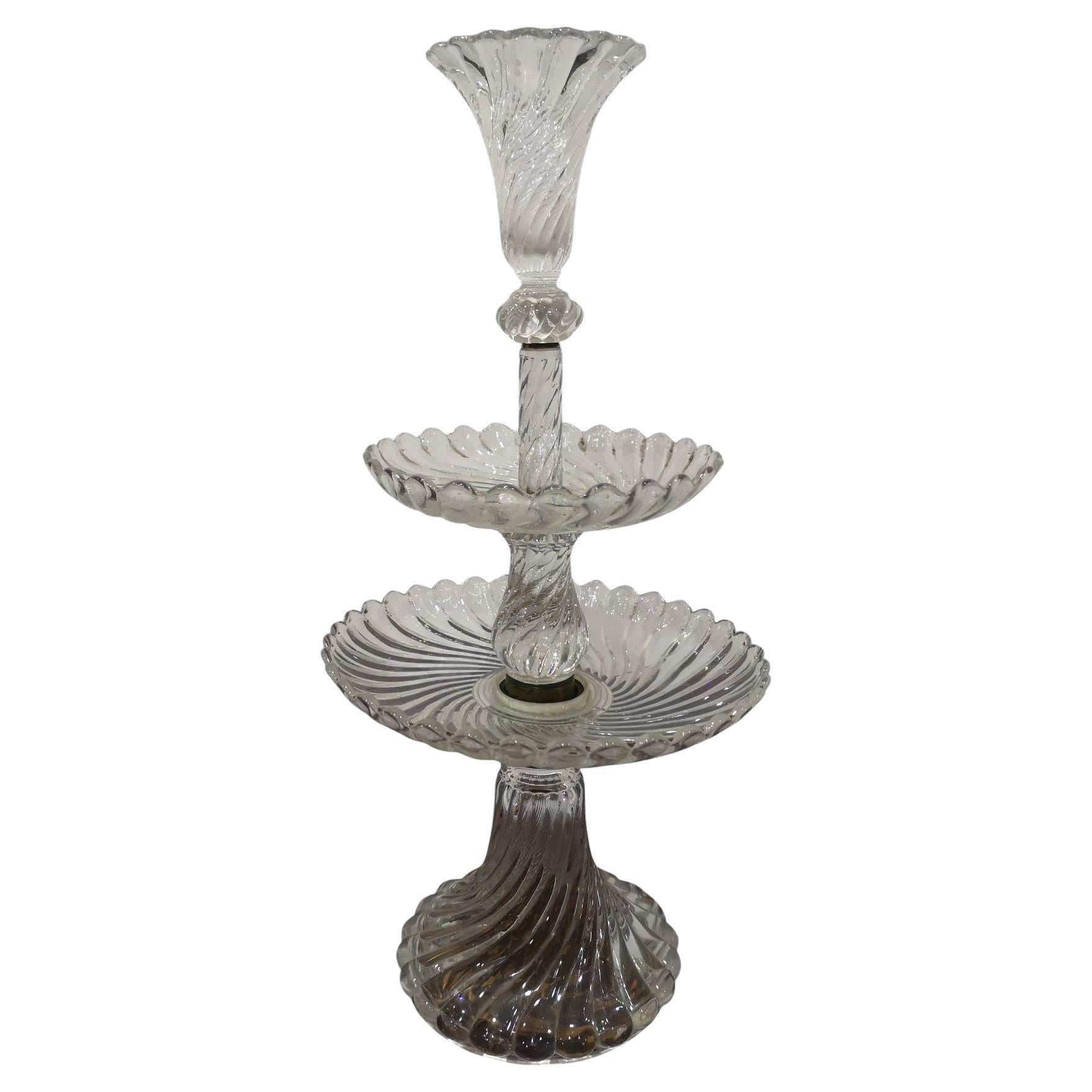 1920s Baccarat Crystal Riser