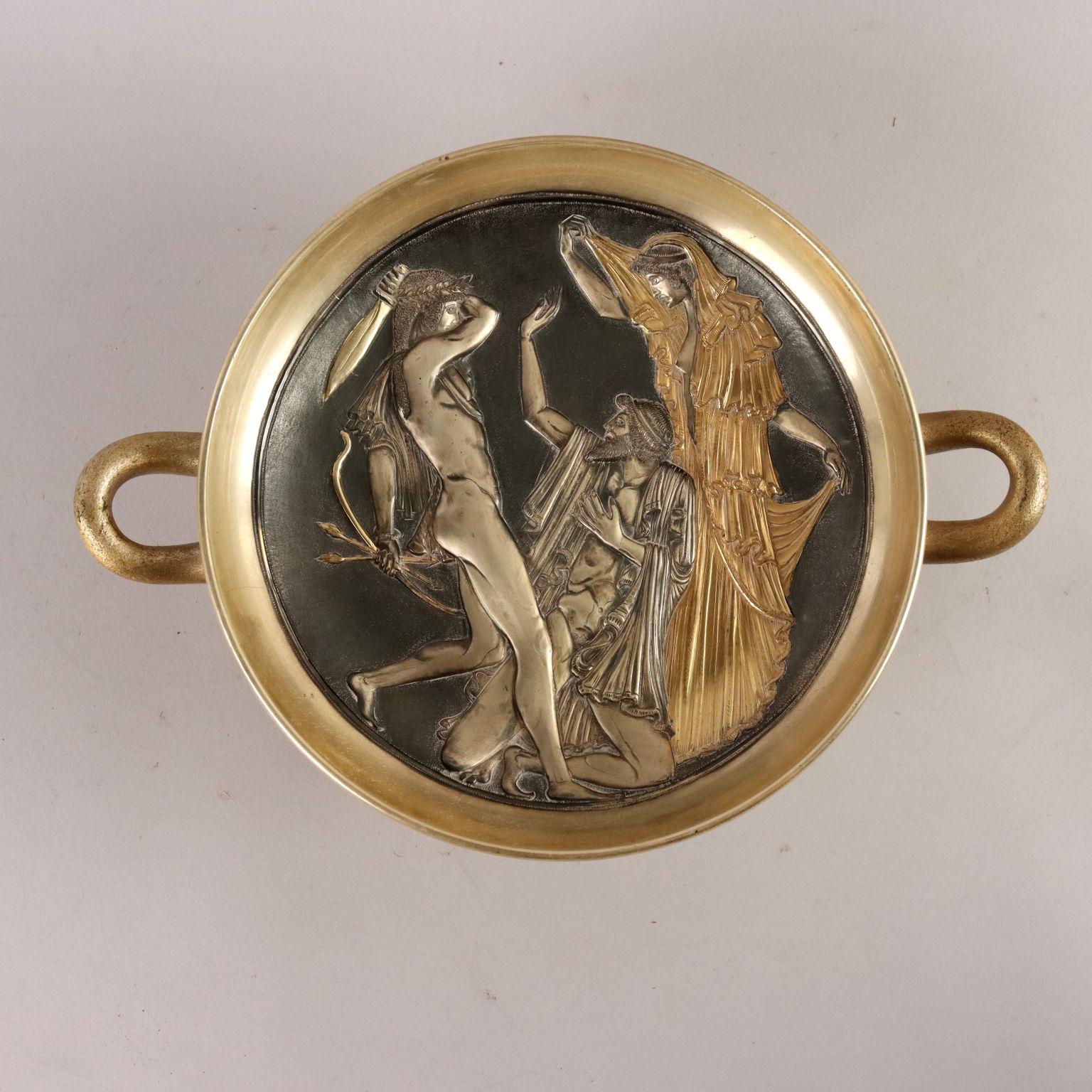 Italian Alzata in Argento Manifattura Le Argenterie di Milano di Fiorentini Guido in vendita