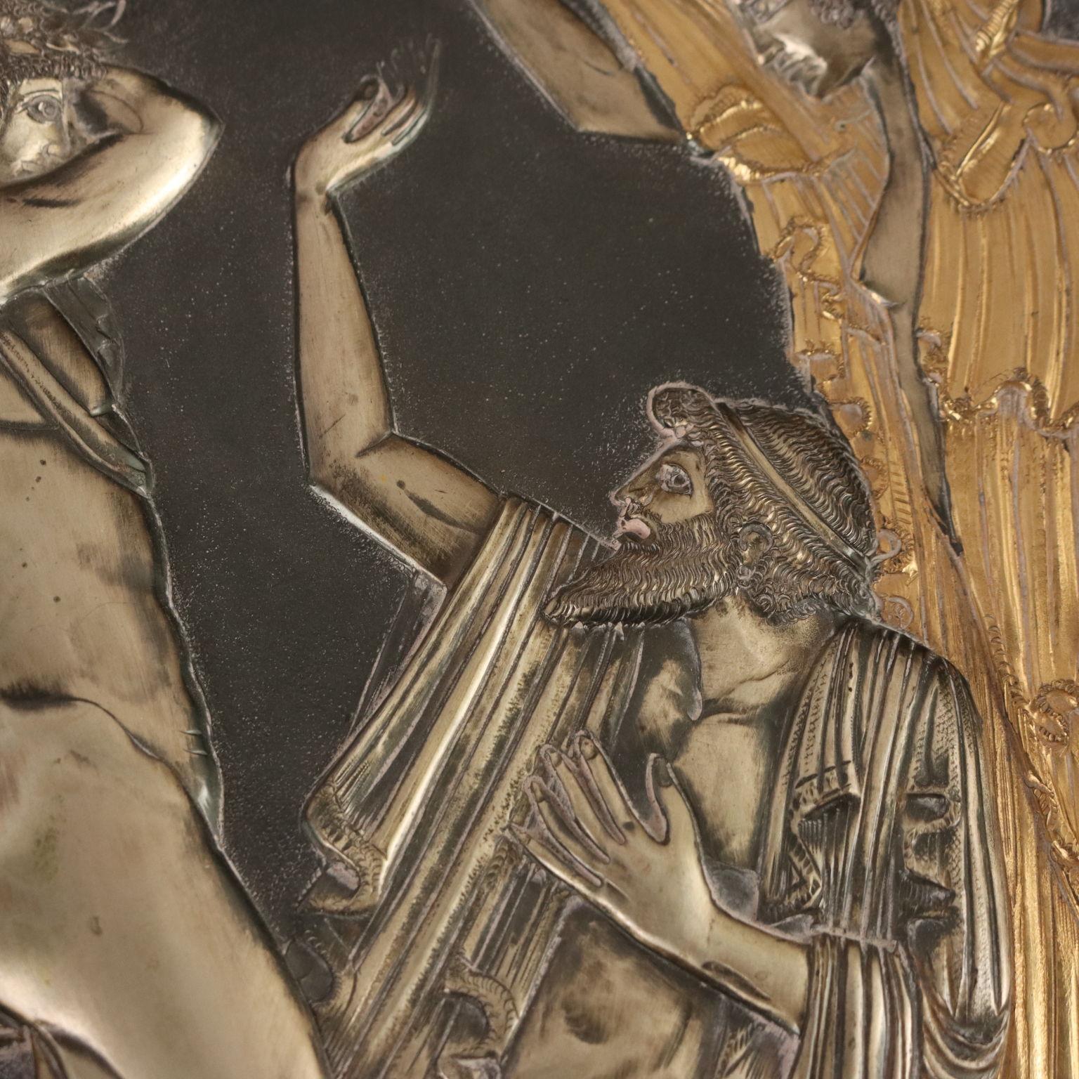 Mid-20th Century Alzata in Argento Manifattura Le Argenterie di Milano di Fiorentini Guido in vendita