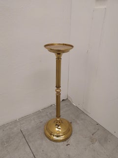 1980s vintage brass candle holder riser