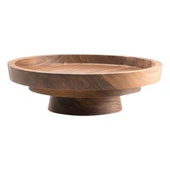 Alzata9 VE_NIER, Cake Stand Handcrafted Wood, Noce Canaletto MUN by VG