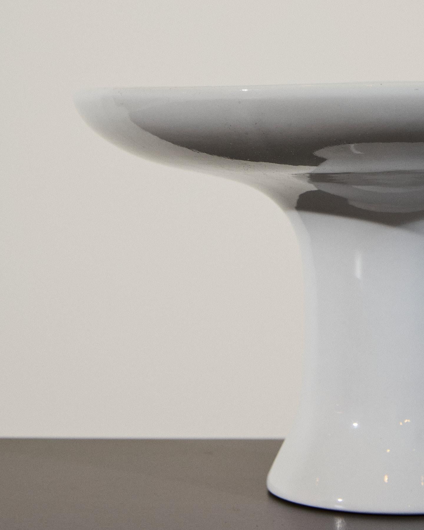 Mid-Century moderno Alzatina in ceramica di Angelo Mangiarotti per Fratelli Brambilla in vendita