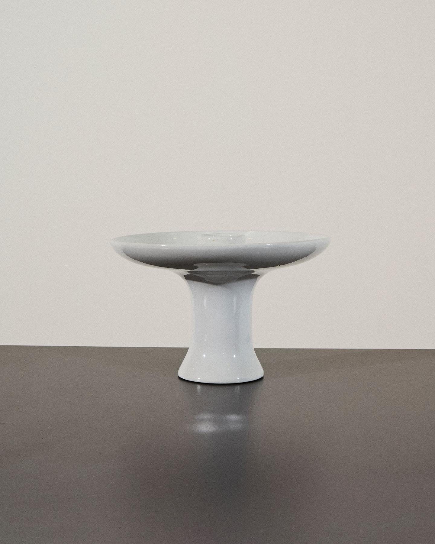 Mid-20th Century Alzatina in ceramica di Angelo Mangiarotti per Fratelli Brambilla in vendita