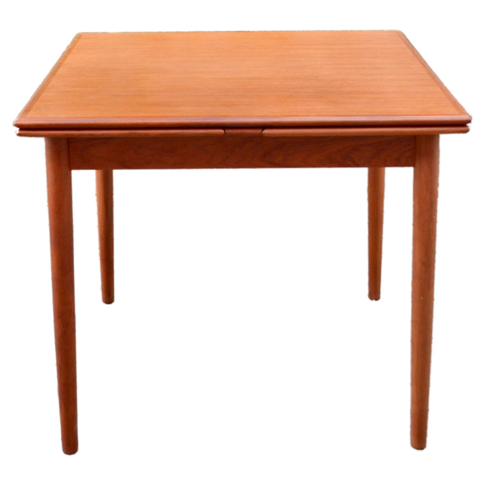 AM Ansager Mobler Danish Teak Dining Table Square extendable