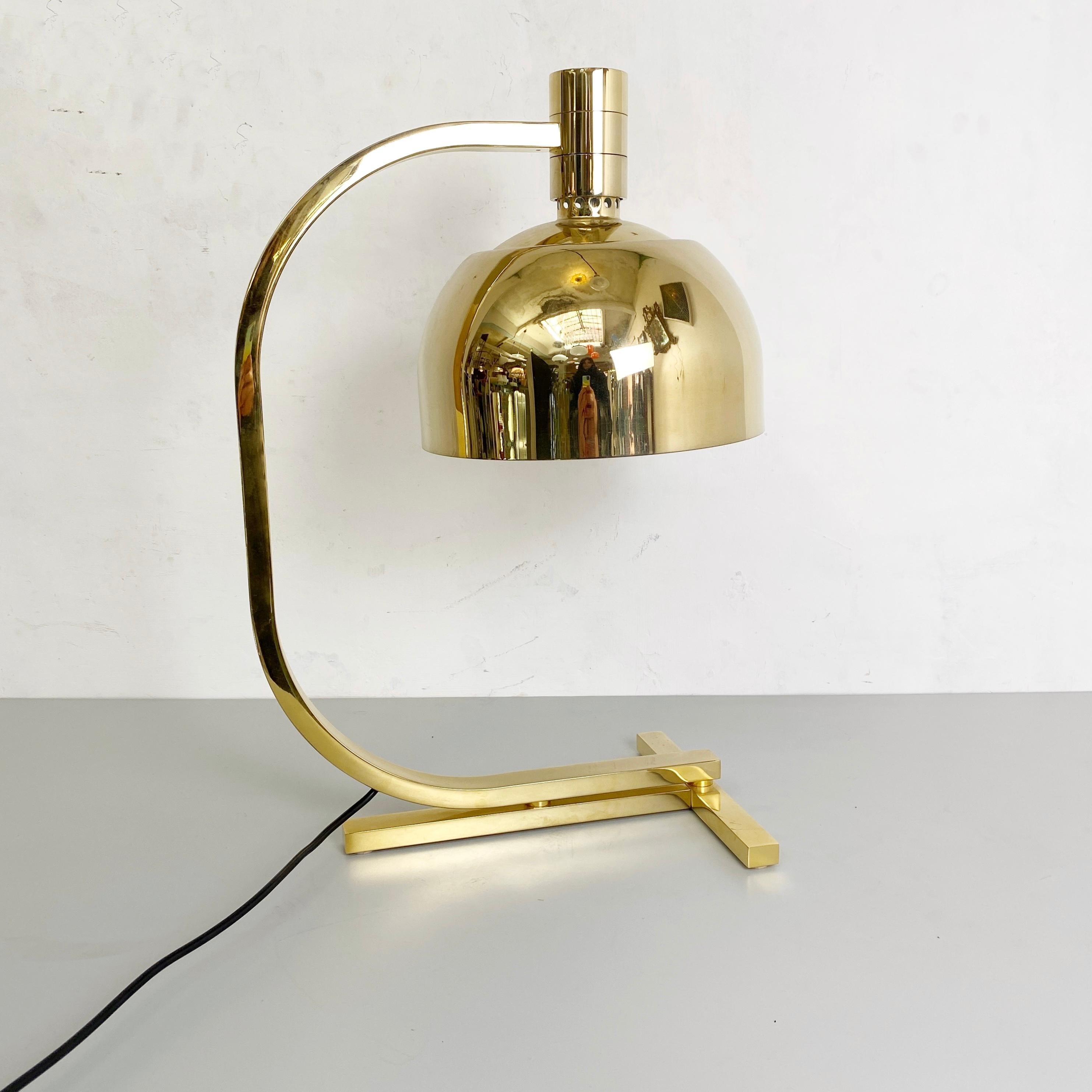 AM \ AS Gold Chrome Table Lamp by Franco Albini and Franca Helg for Sirrah, 1969 For Sale 3