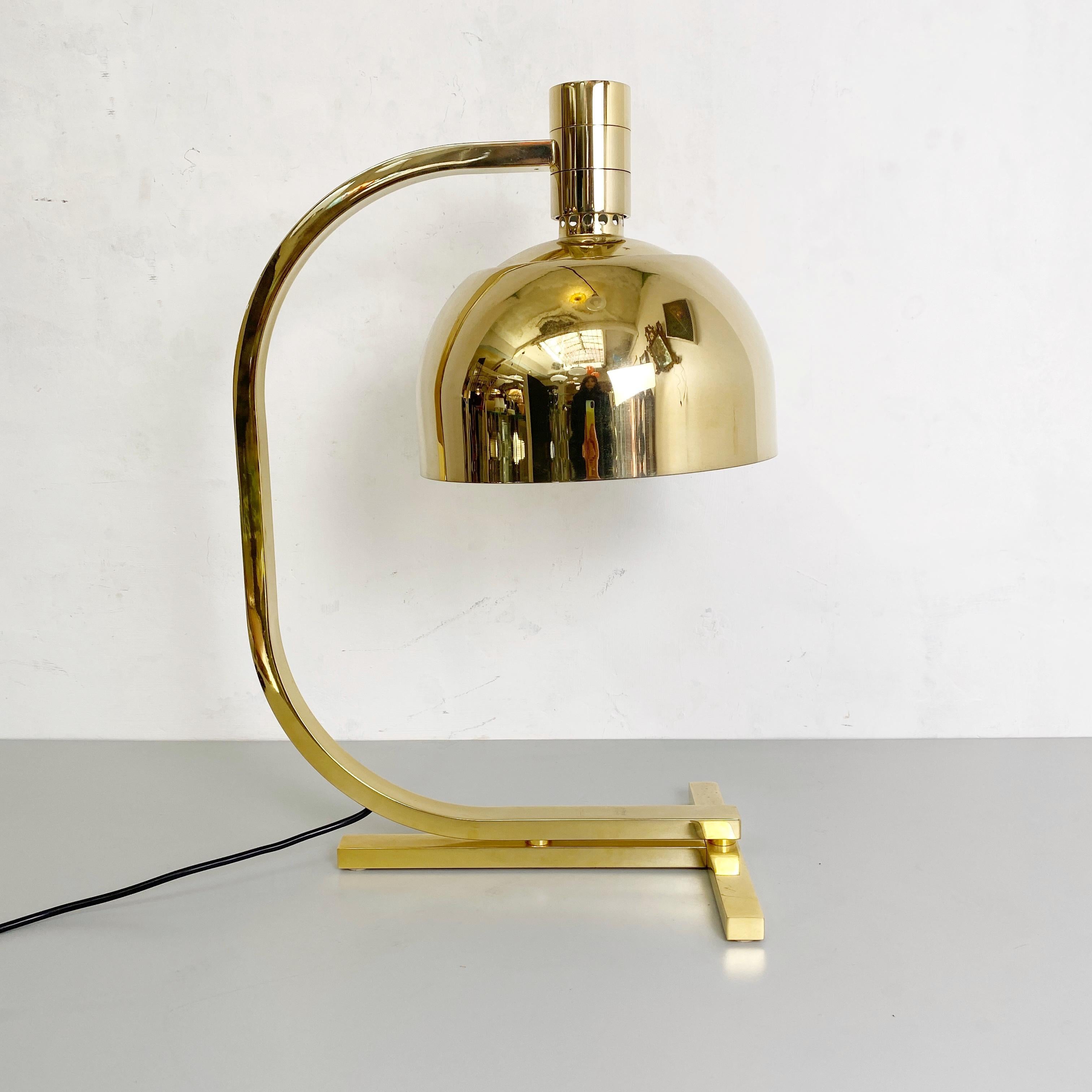 AM \ AS Gold Chrome Table Lamp by Franco Albini and Franca Helg for Sirrah, 1969 For Sale 4