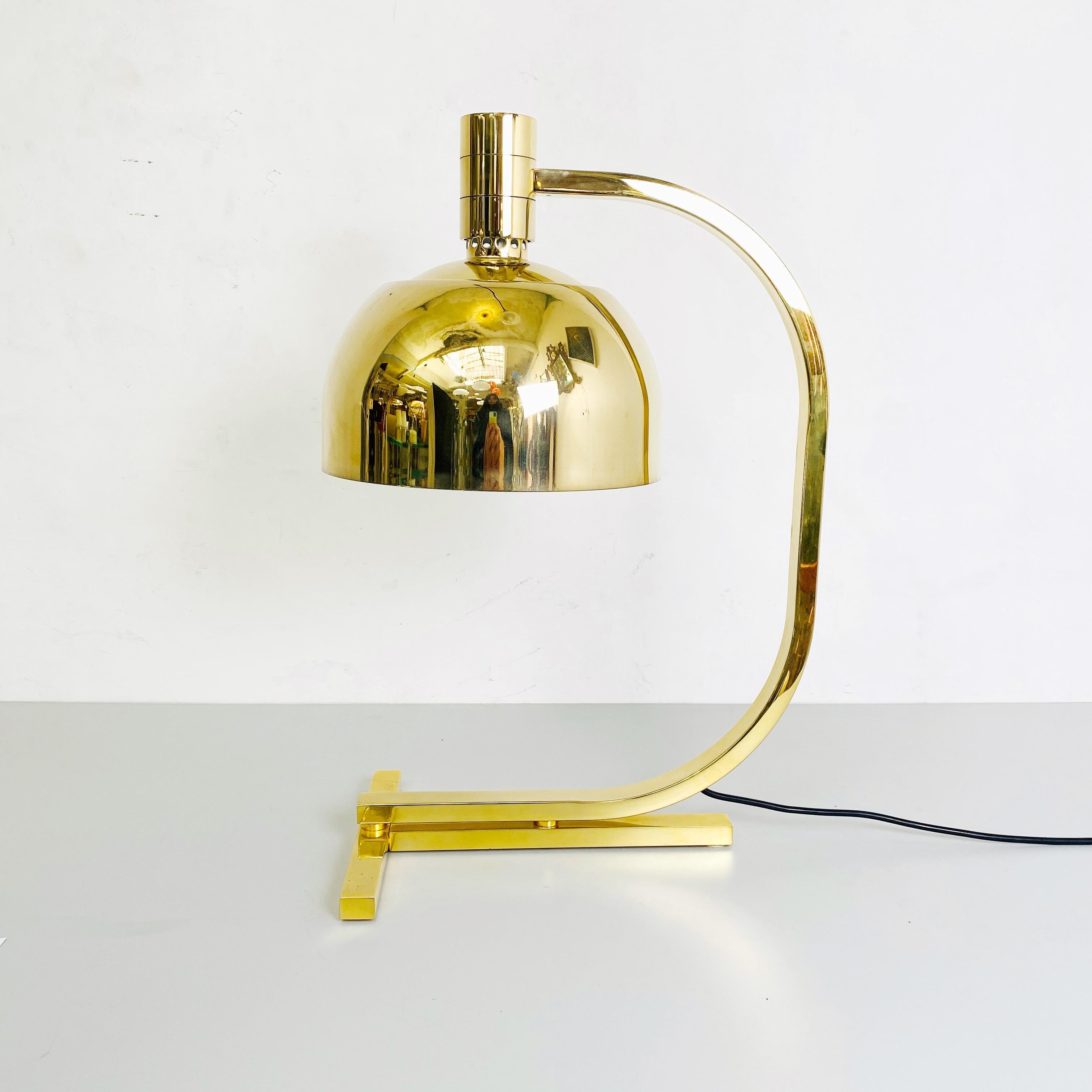 Mid-Century Modern AM \ AS Gold Chrome Table Lamp by Franco Albini and Franca Helg for Sirrah, 1969 For Sale