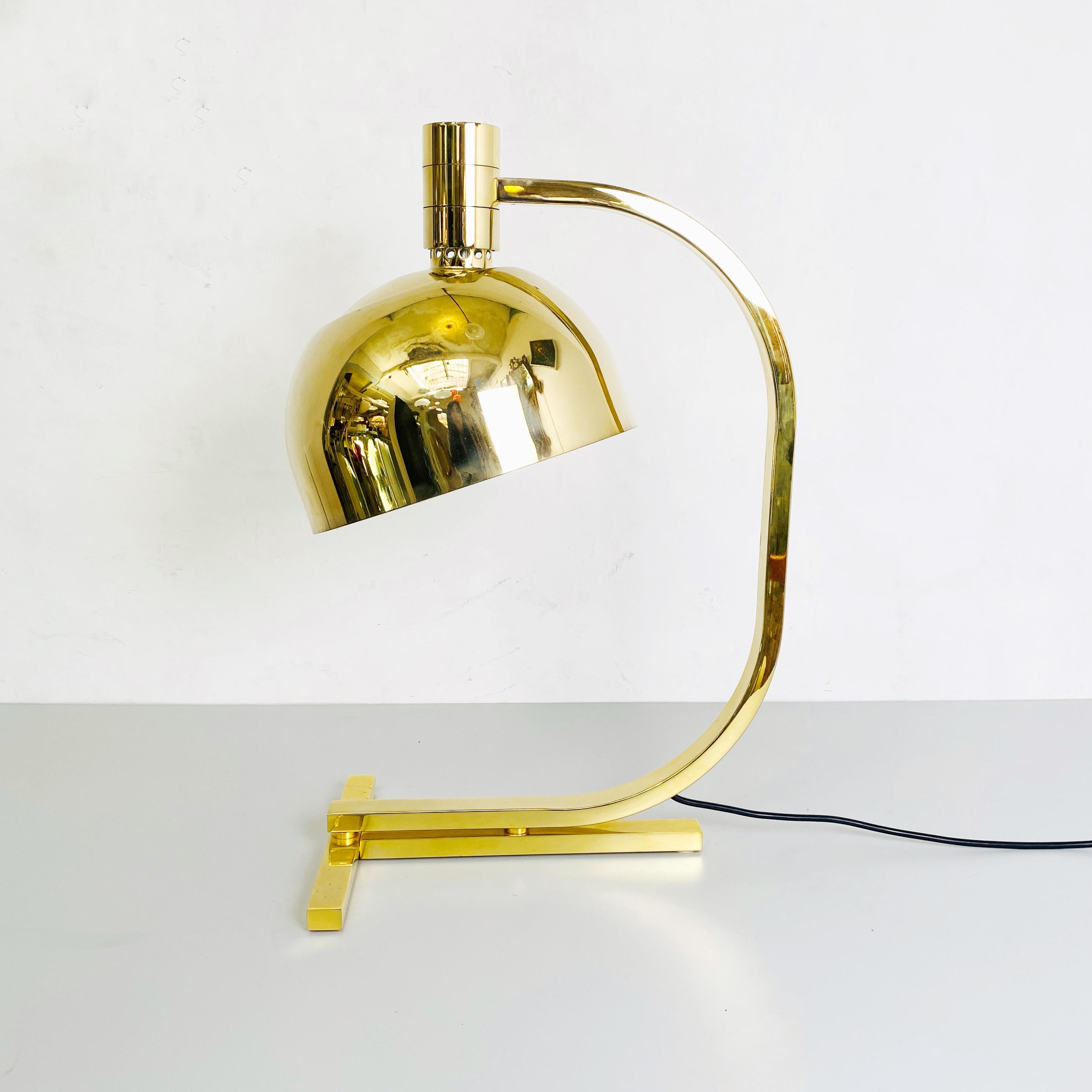 AM \ AS Gold-Chrom-Tischlampe von Franco Albini und Franca Helg für Sirrah, 1969 (Italienisch) im Angebot