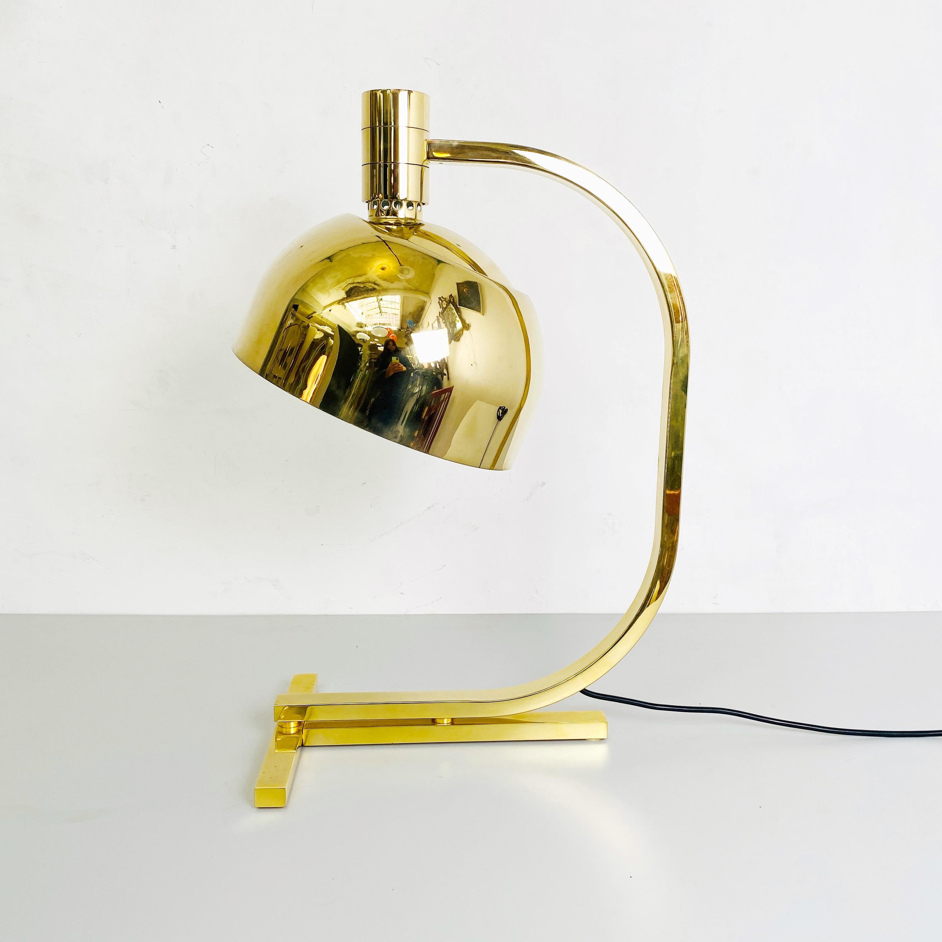 AM \ AS Gold Chrome Table Lamp by Franco Albini and Franca Helg for Sirrah, 1969 In Good Condition For Sale In MIlano, IT