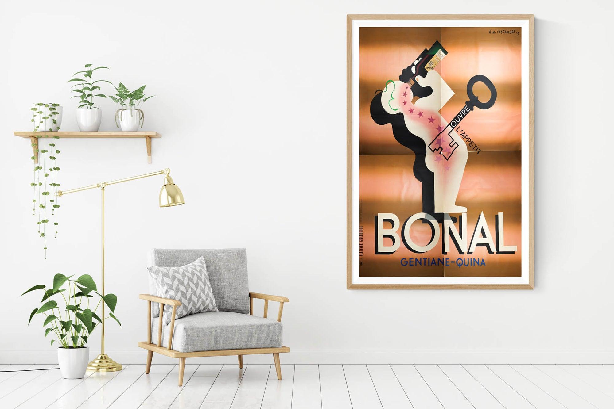 This exceptional original advertisement poster by the renowned A.M. Cassandre exemplifies the pinnacle of graphic design and advertising artistry from the 1930s. Cassandre, celebrated for his groundbreaking contributions to modern poster design,