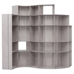AM Floor Shelf in Waxed Aluminum Plate by Jonathan Nesci