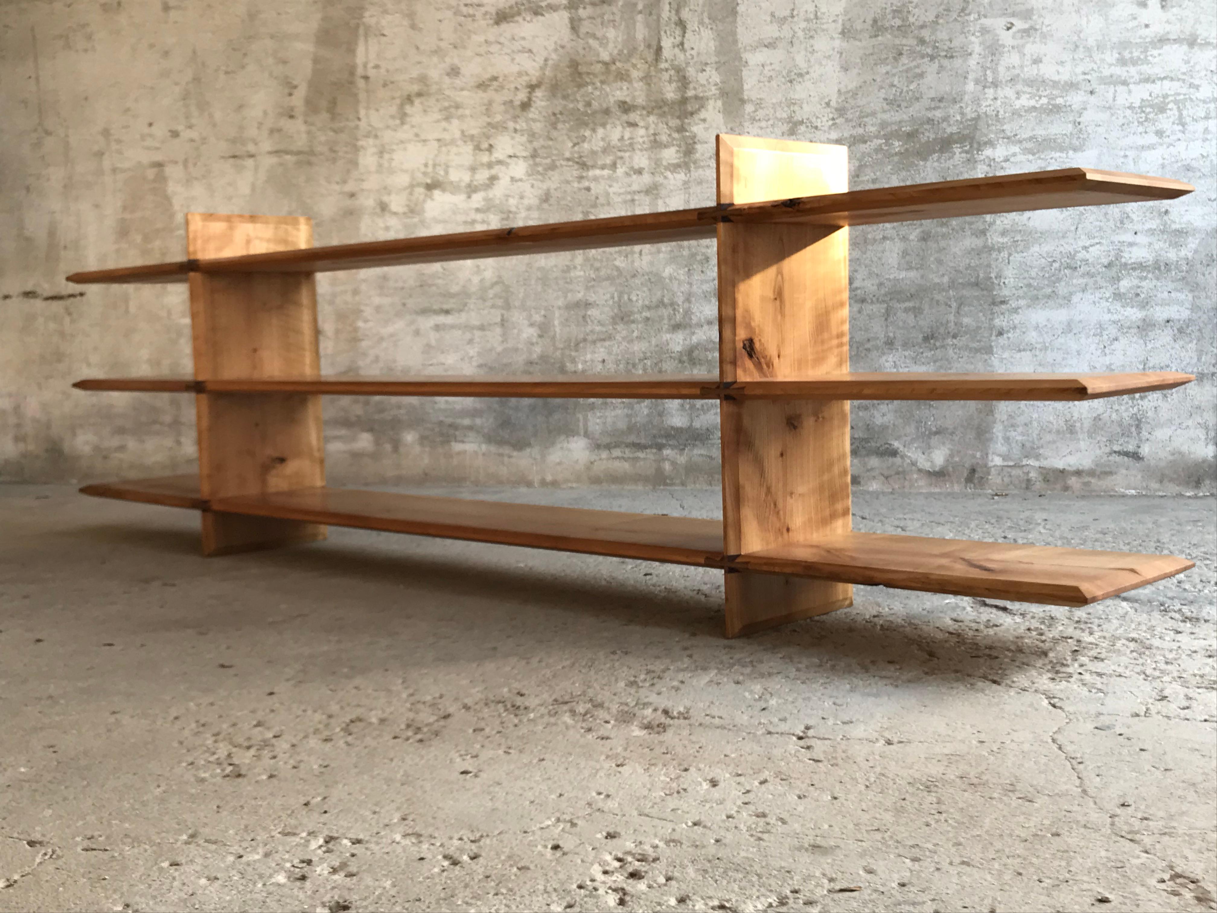 AM Shelve, Solid Cherry Wood, Handmade and Designed by Tomaz Viana For Sale 1