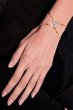 Bracciale Ama in oro rosa, bianco e giallo 18k con diamanti bianchi e champagne